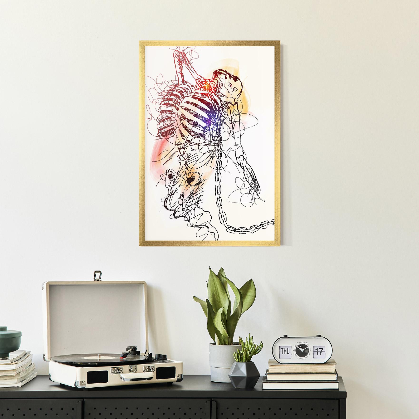 Рамкиран постер Chain Skeleton mockup 2