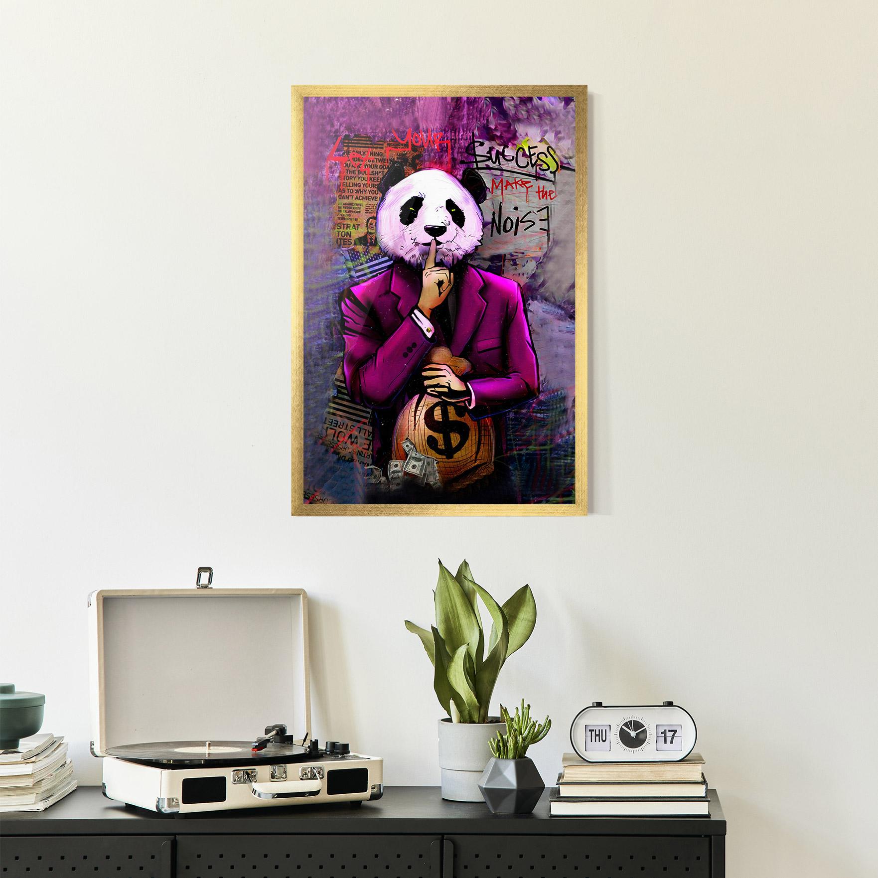 Рамкиран постер Silence Panda mockup 2