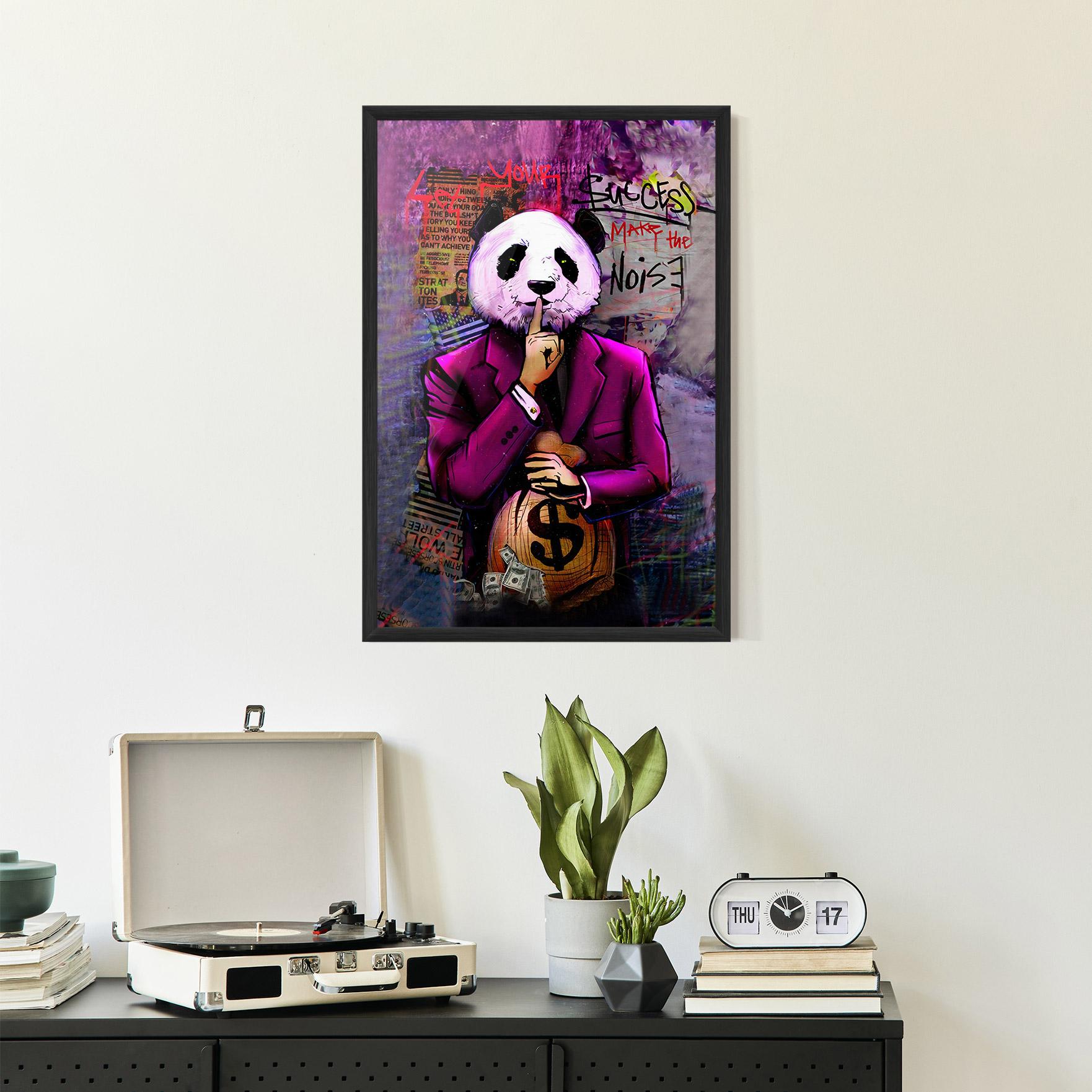 Рамкиран постер Silence Panda mockup 2