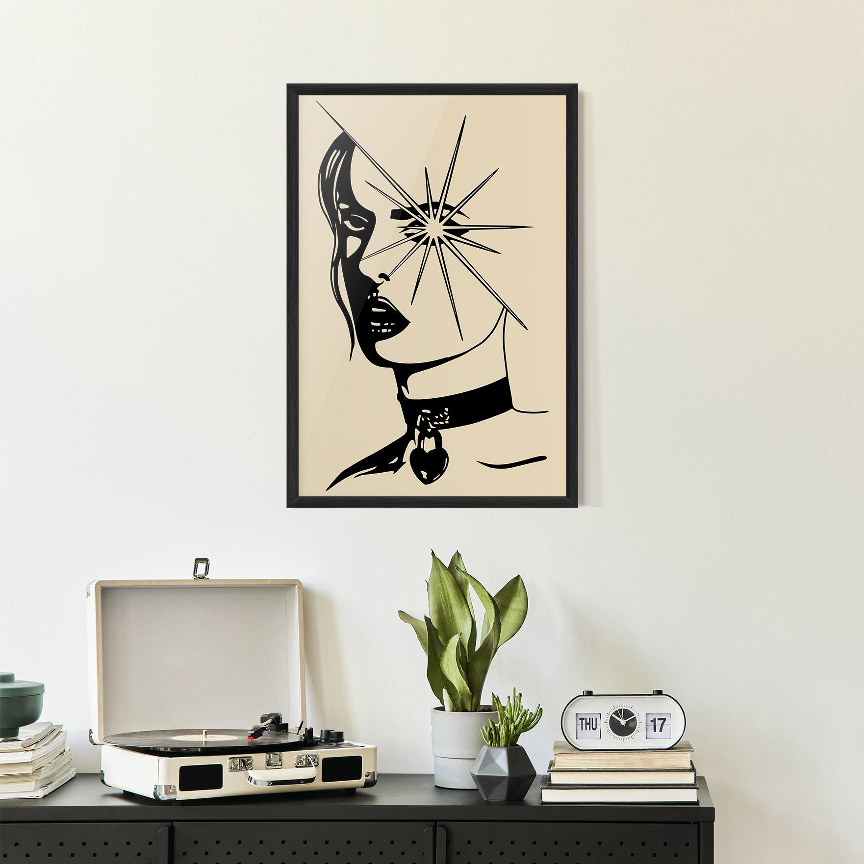 Рамкиран постер Woman Vision Star mockup 2