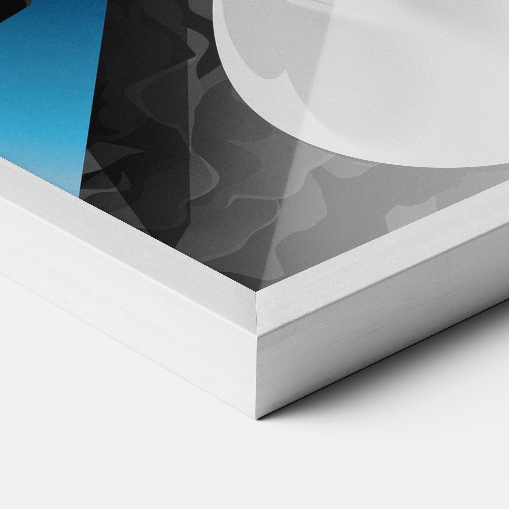 Рамкиран постер Black Rose Statue mockup 3