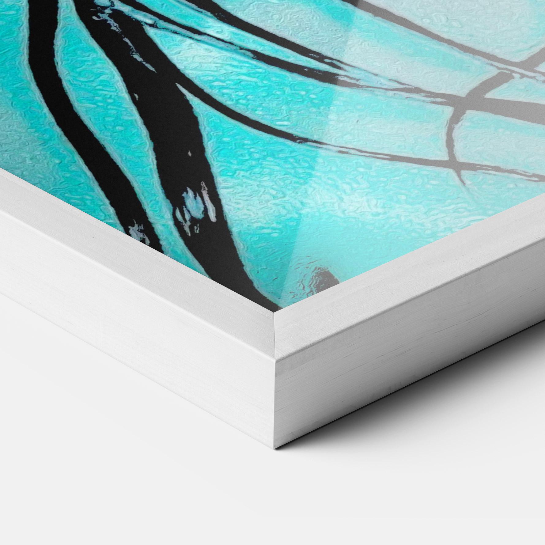 Рамкиран постер Pink Blue Light Girl mockup 3