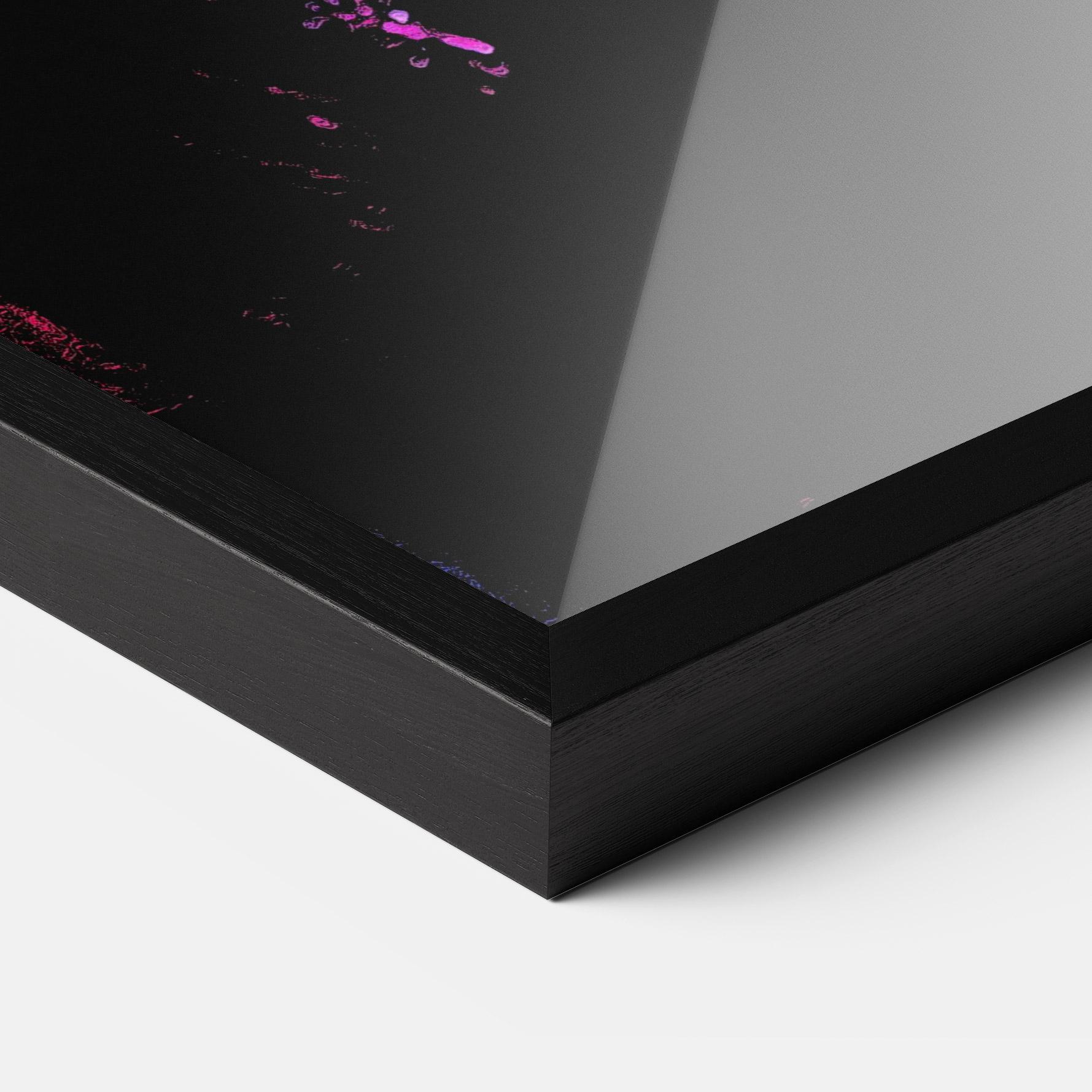 Рамкиран постер Purple Light Lady mockup 3