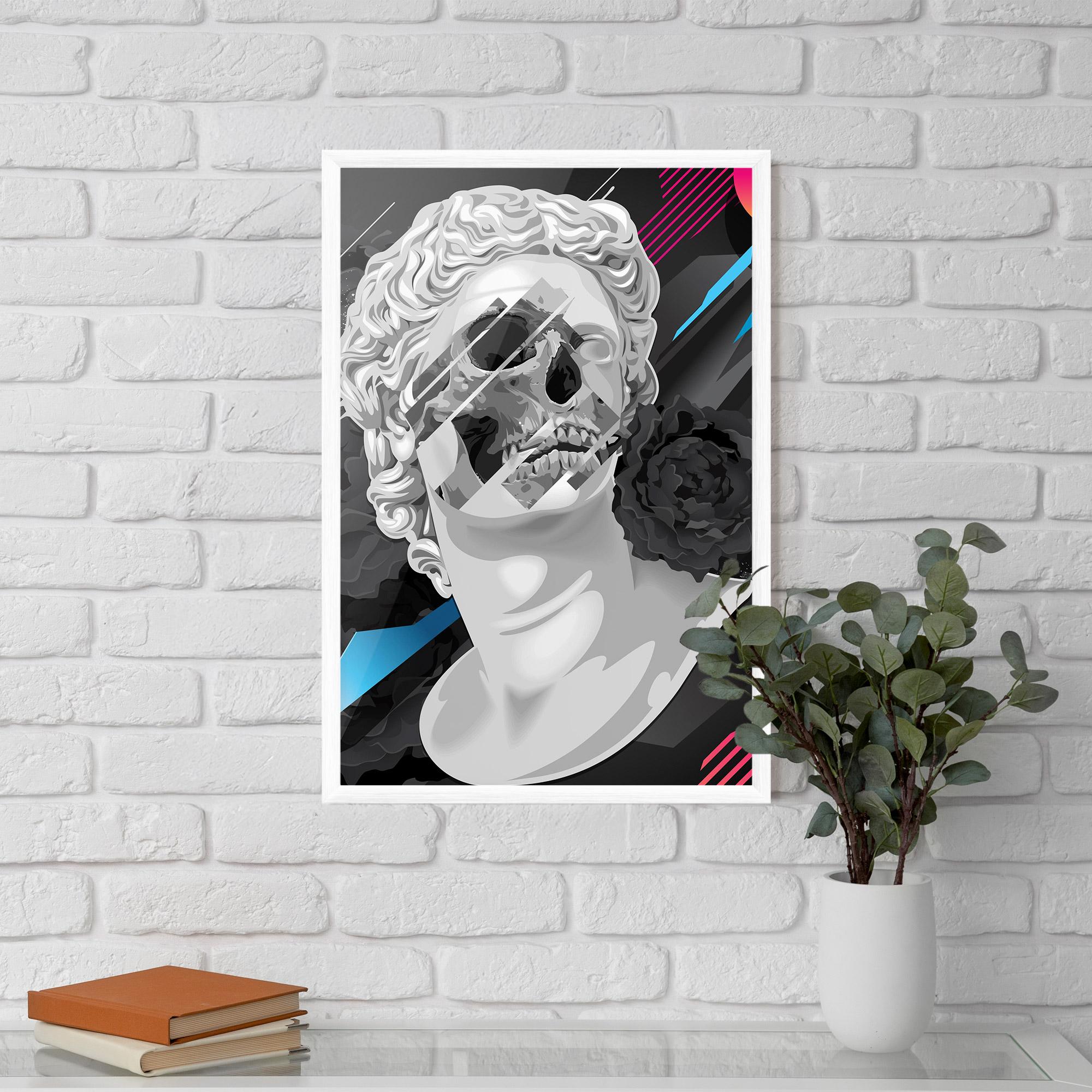 Рамкиран постер Black Rose Statue mockup 5