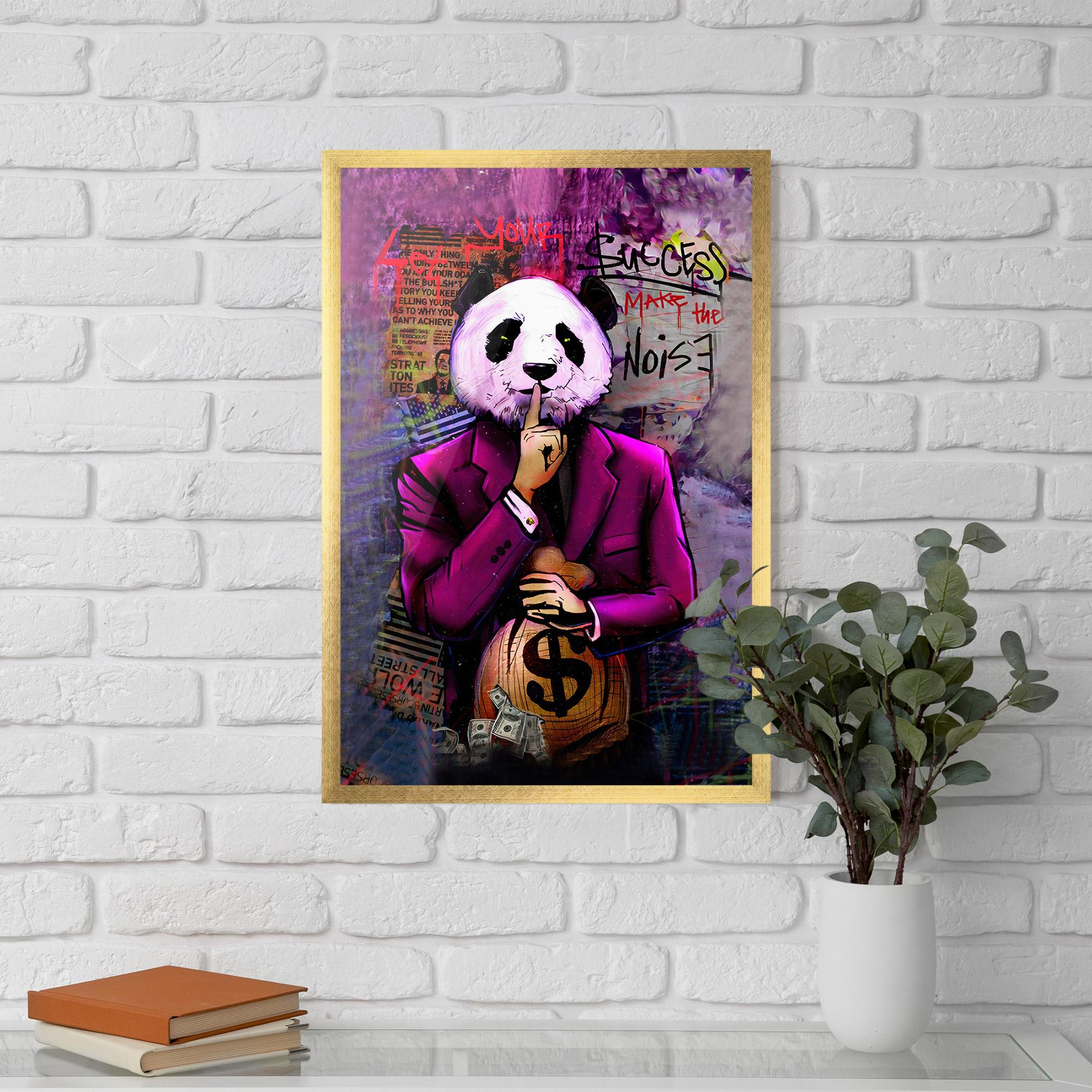 Рамкиран постер Silence Panda mockup 5