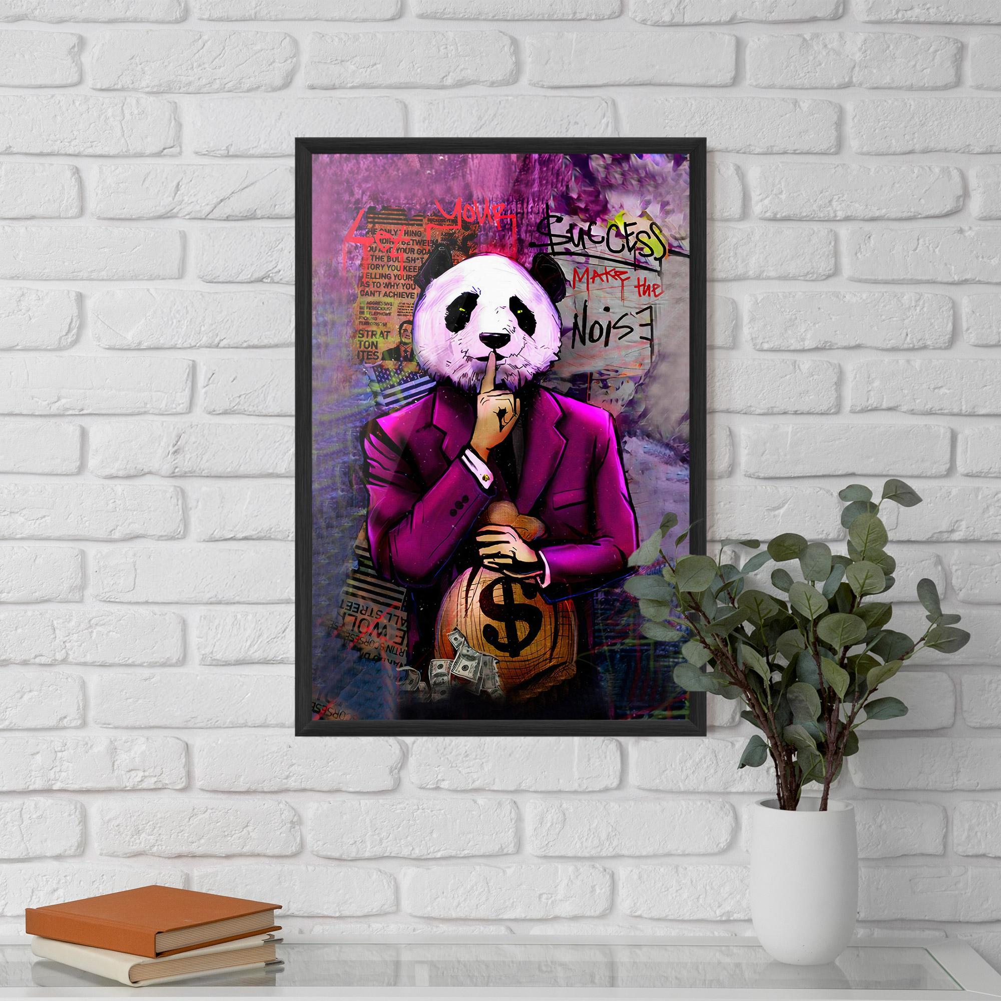 Рамкиран постер Silence Panda mockup 5
