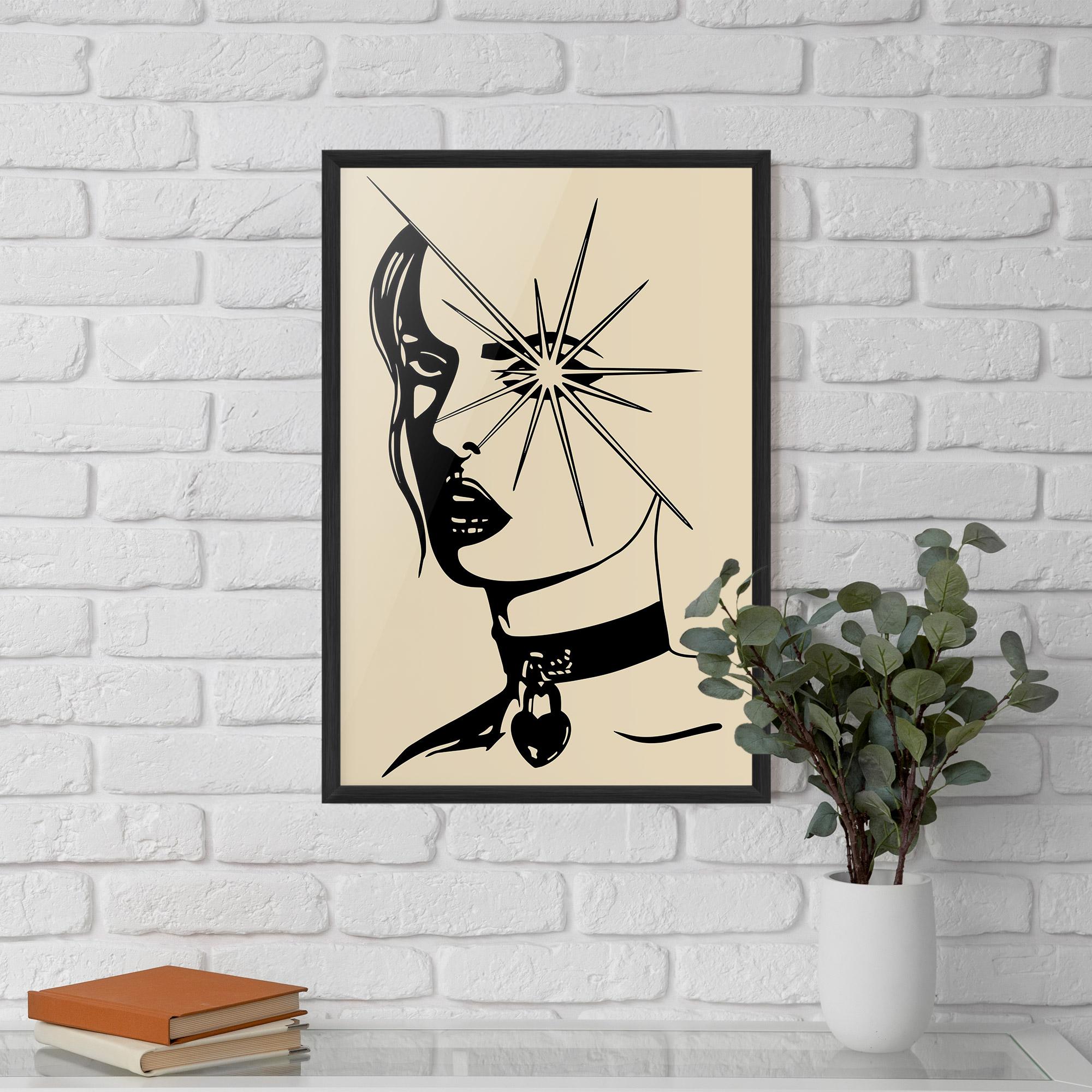 Рамкиран постер Woman Vision Star mockup 5