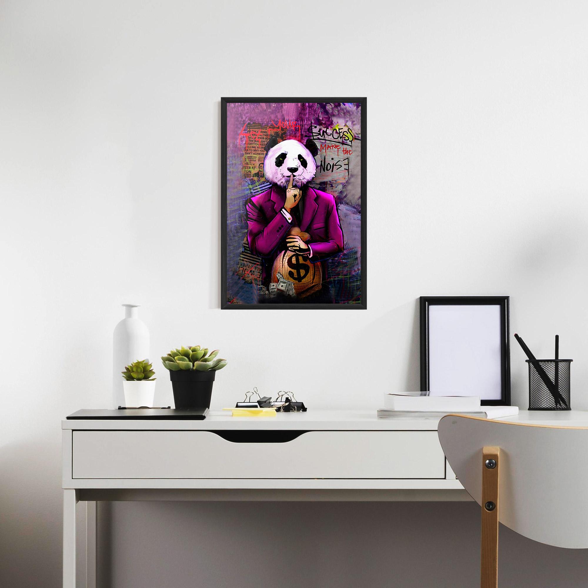 Рамкиран постер Silence Panda mockup 7
