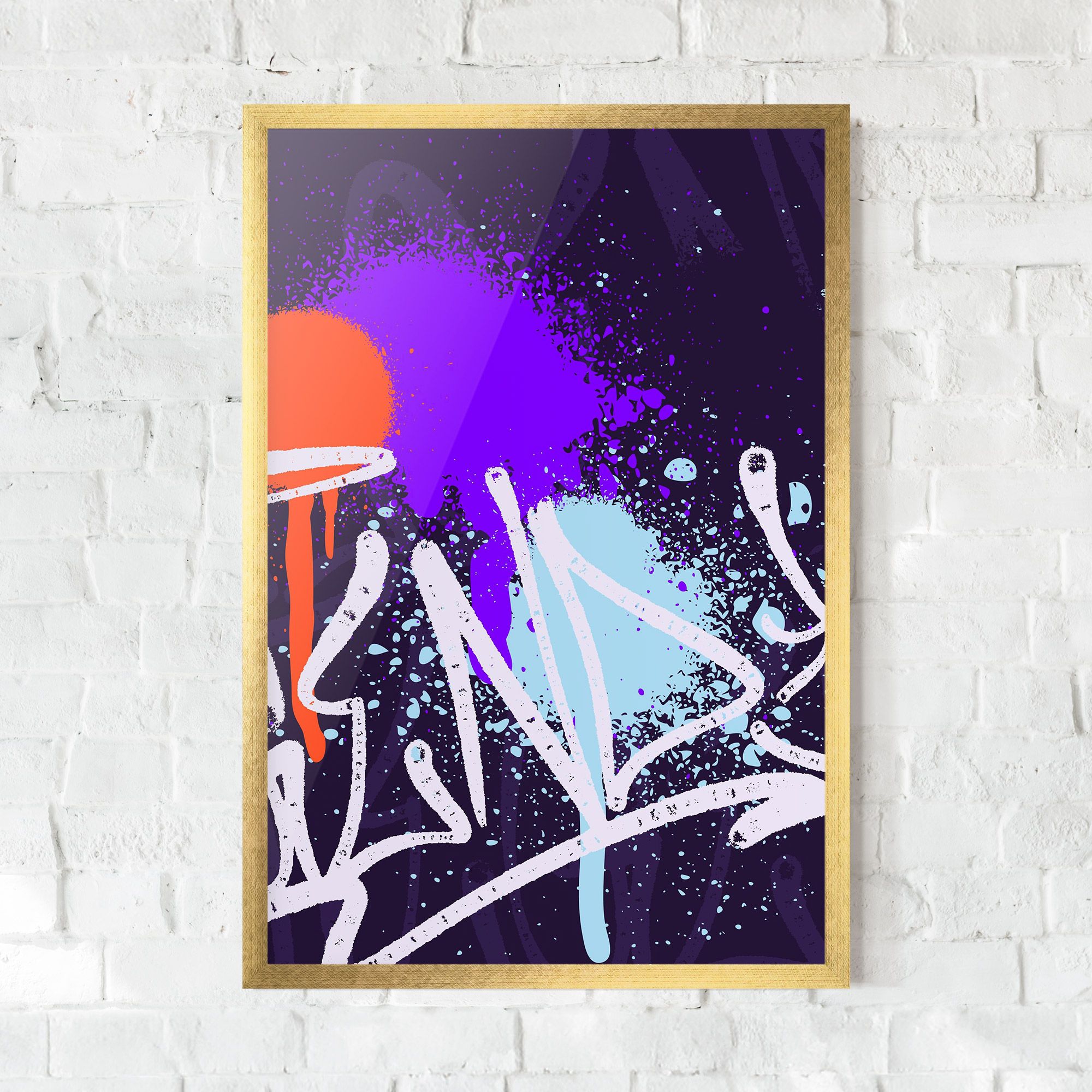 Purple Blue Graffiti mockup 0