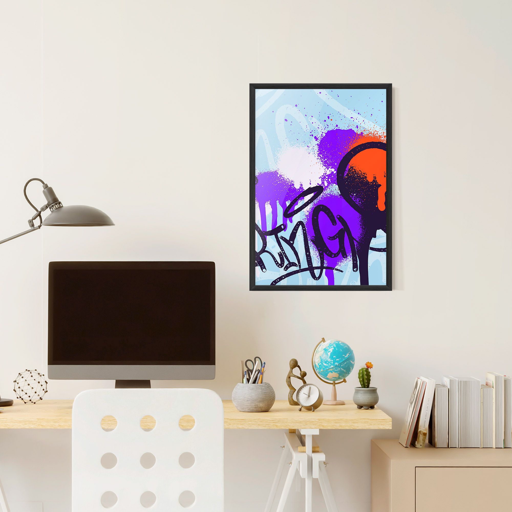 Blue Purple Graffiti mockup 6