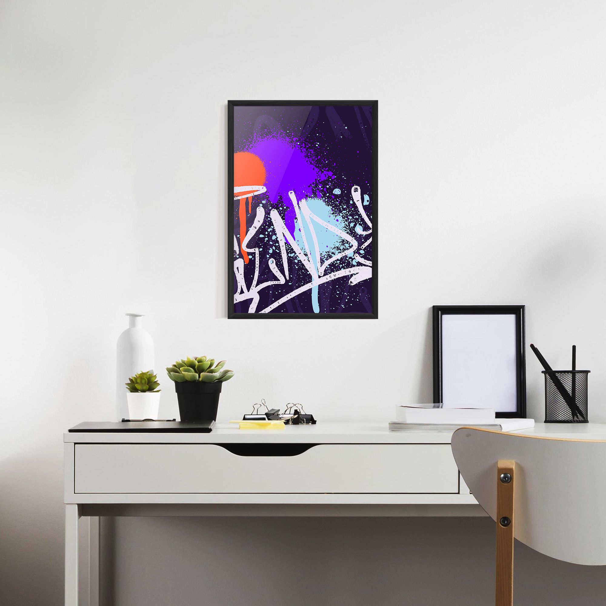 Purple Blue Graffiti mockup 7