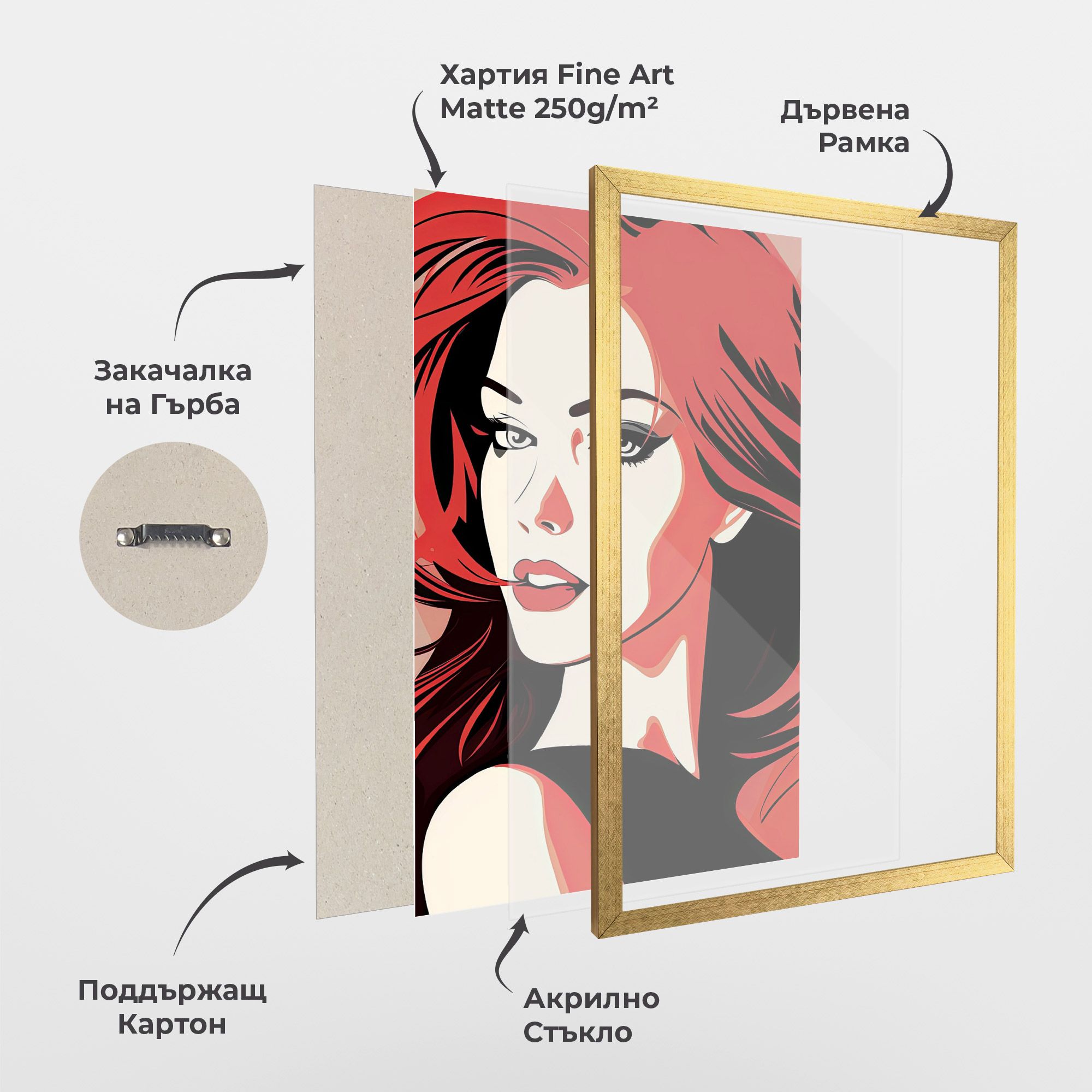 Red Hair Pop Art mockup 1