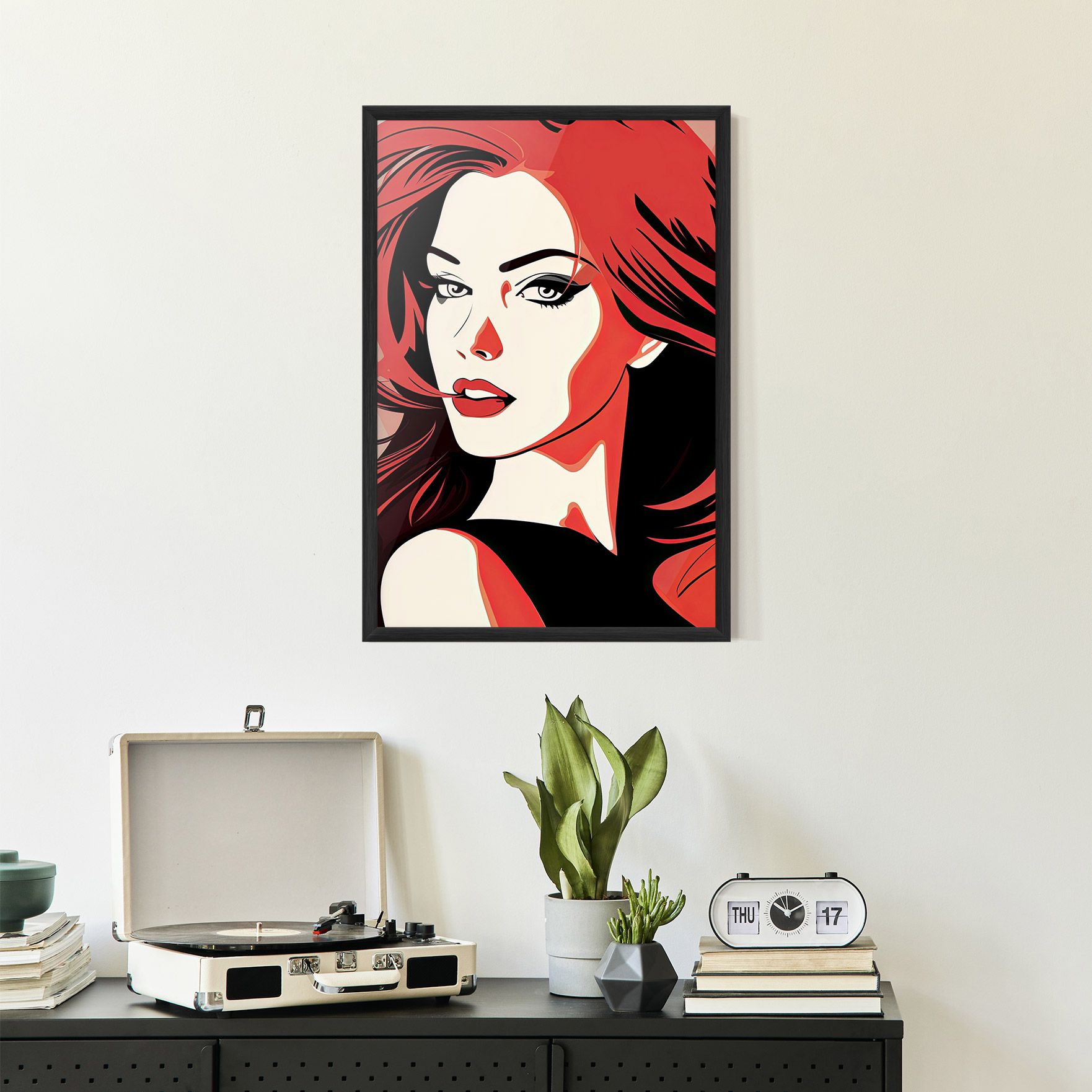 Red Hair Pop Art mockup 2