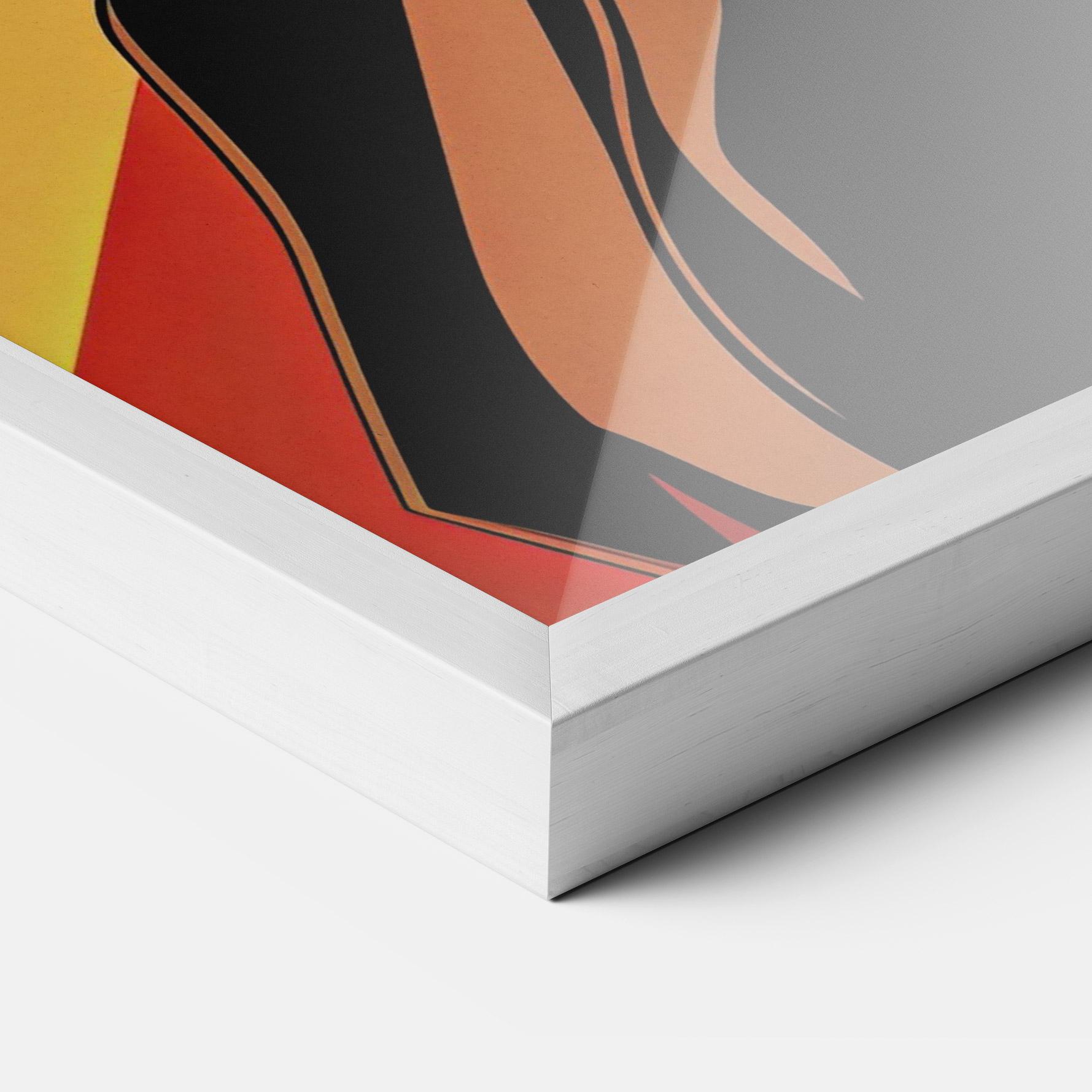 Рамкиран постер Graphical Pop Girl mockup 3