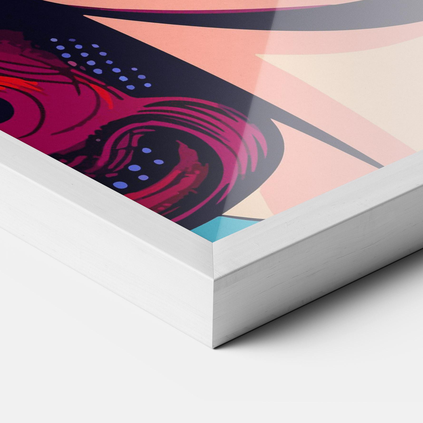 Рамкиран постер Pop Scared Woman mockup 3