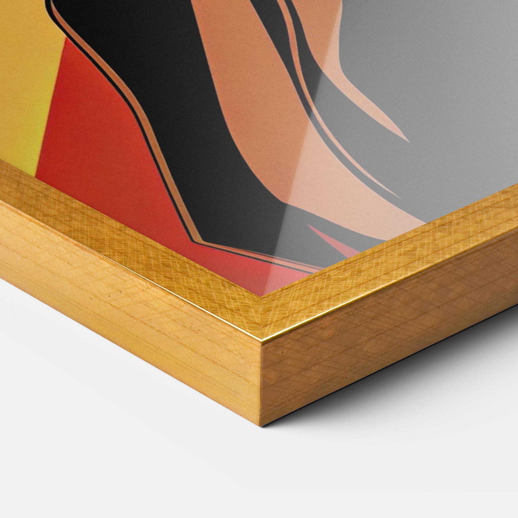 Рамкиран постер Graphical Pop Girl mockup 3