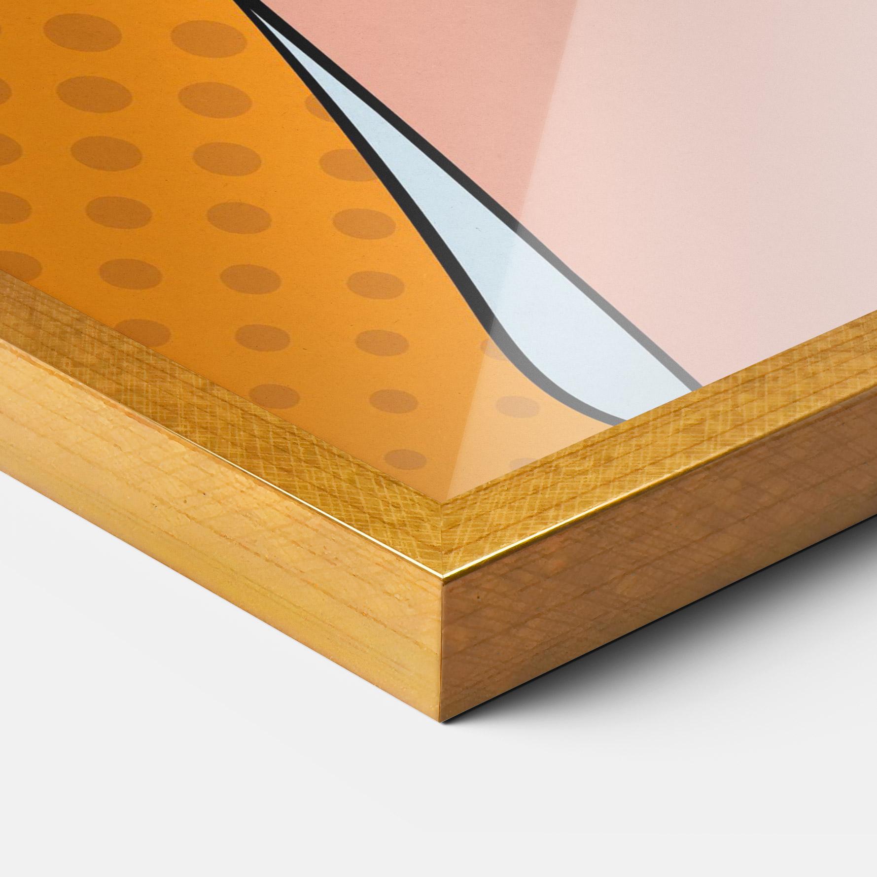 Рамкиран постер Pop Comic Lady mockup 3