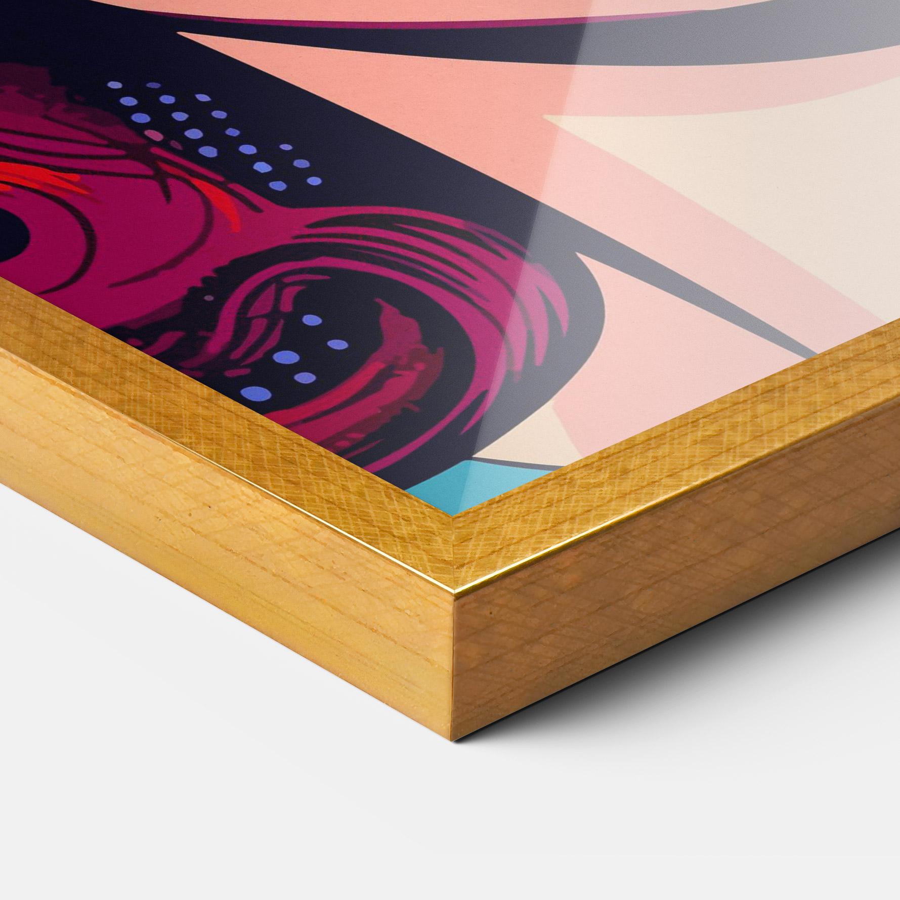 Рамкиран постер Pop Scared Woman mockup 3