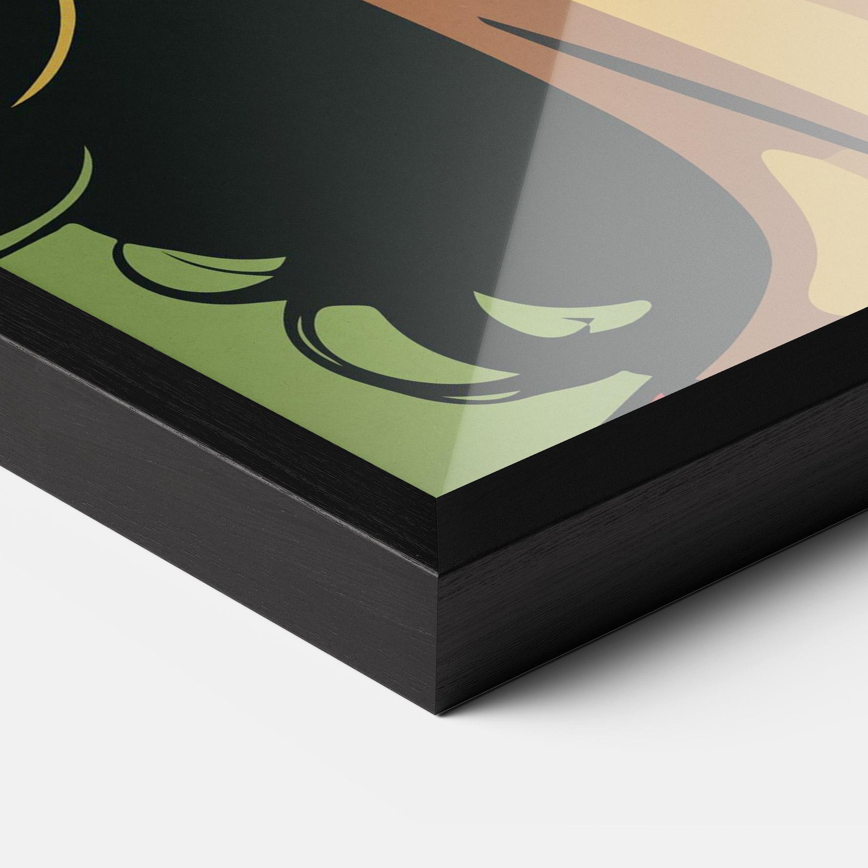 Рамкиран постер Green Light Pop Lady mockup 3