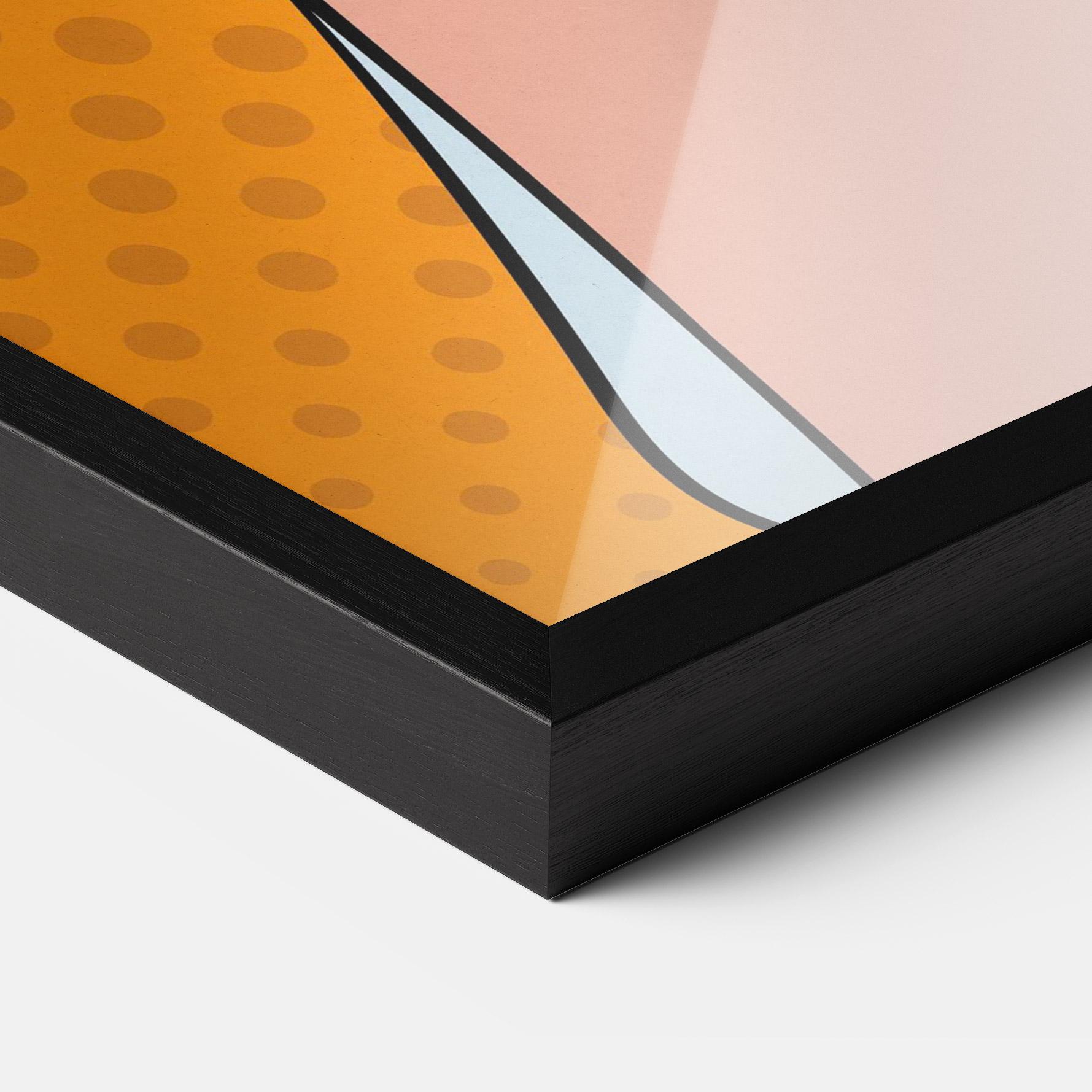 Рамкиран постер Pop Comic Lady mockup 3