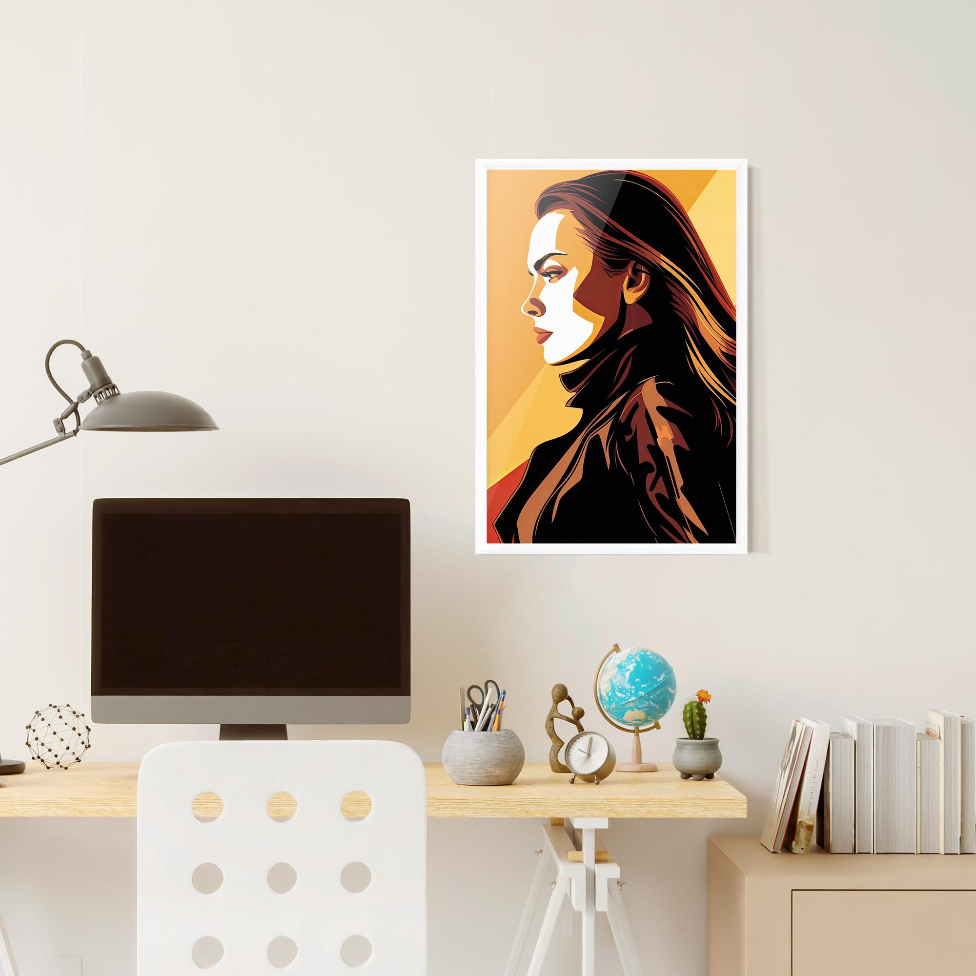 Рамкиран постер Graphical Pop Girl mockup 6