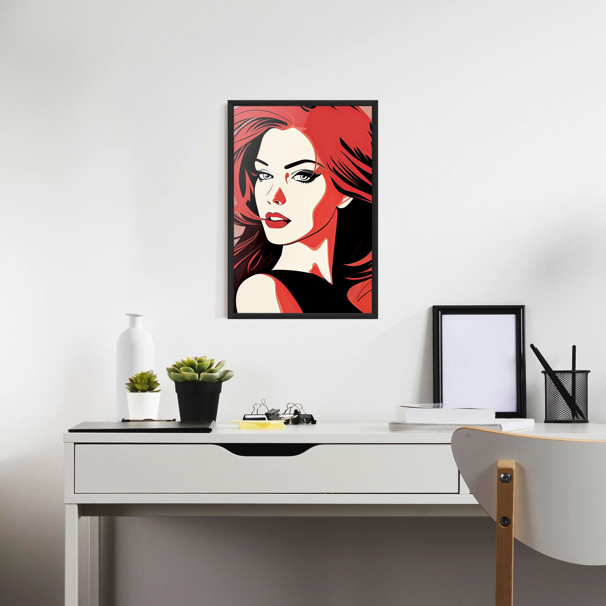 Red Hair Pop Art mockup 7