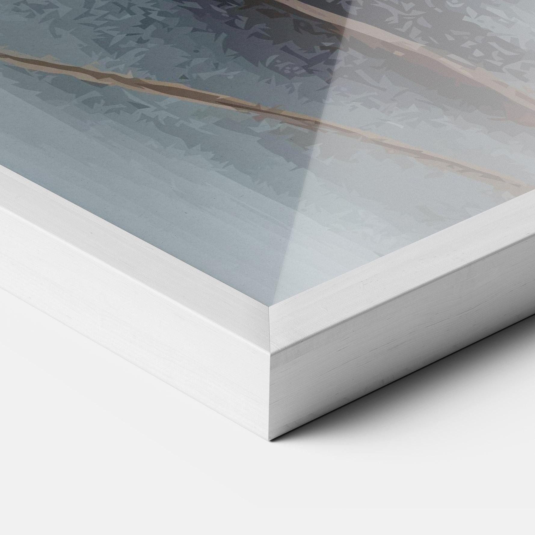 Рамкиран постер Paint Texture Flower mockup 3