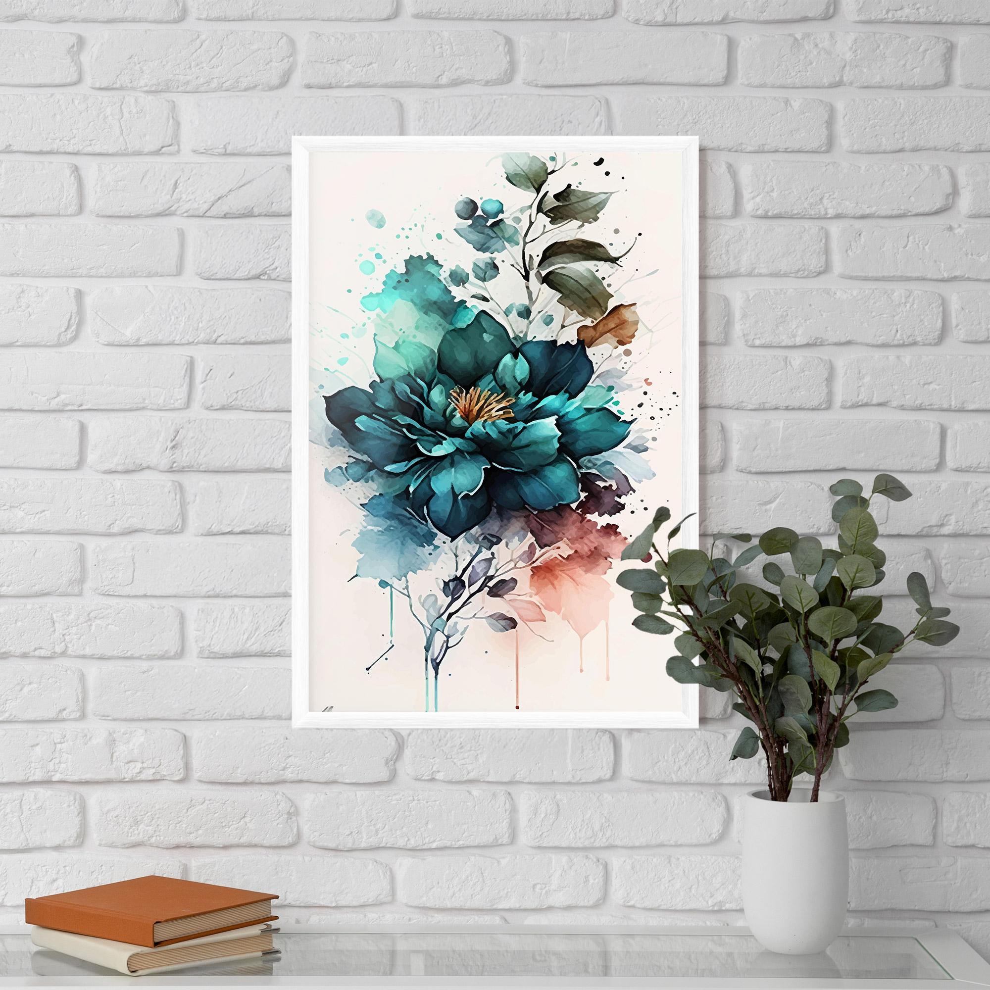Рамкиран постер Flower Watercolor mockup 5