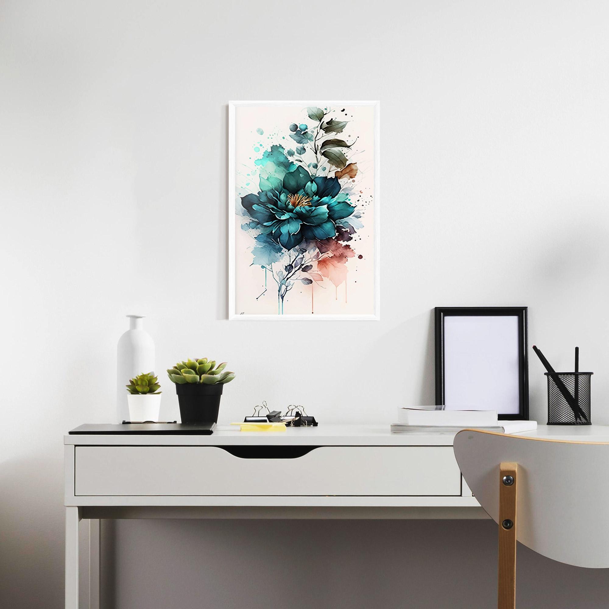 Рамкиран постер Flower Watercolor mockup 7