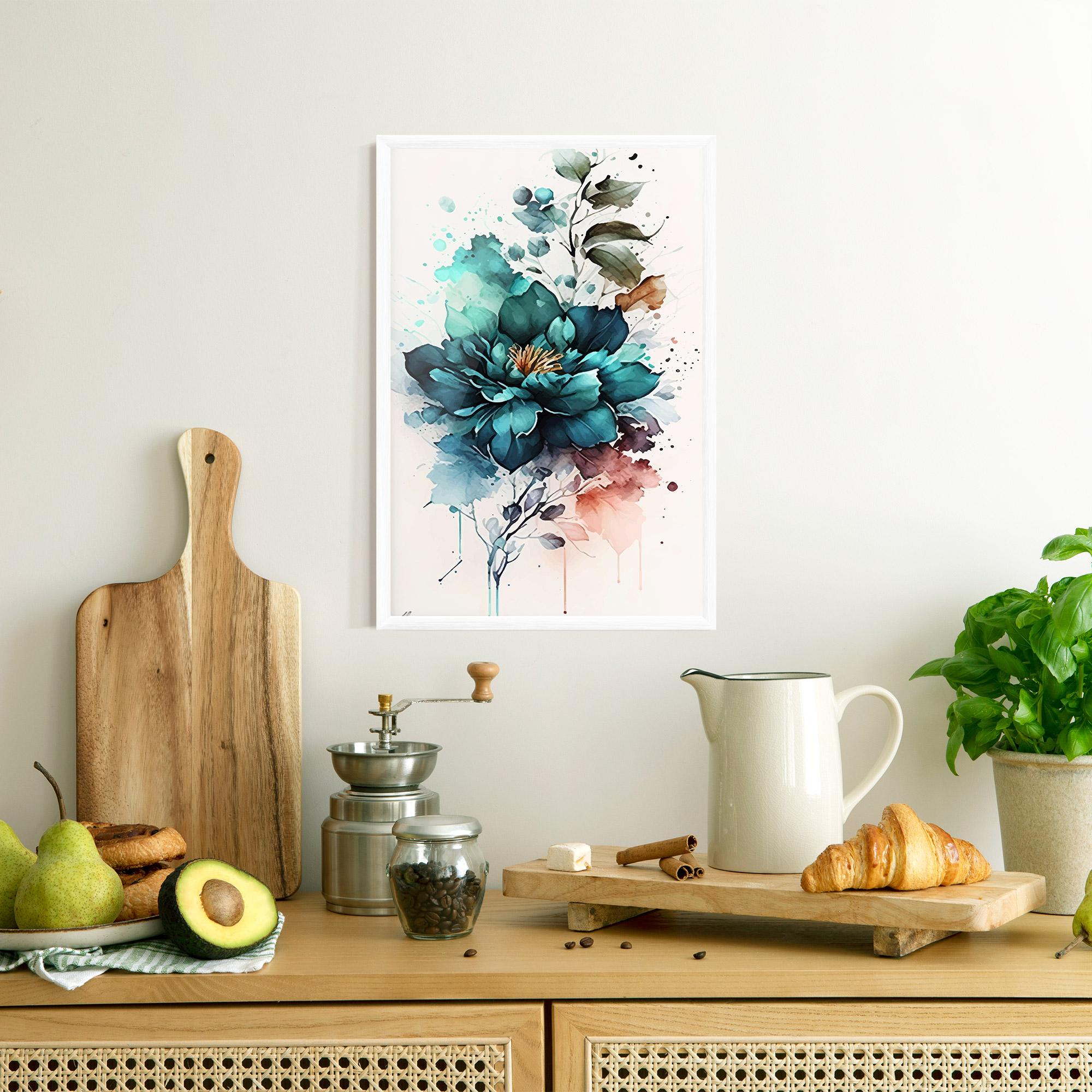 Рамкиран постер Flower Watercolor mockup 8