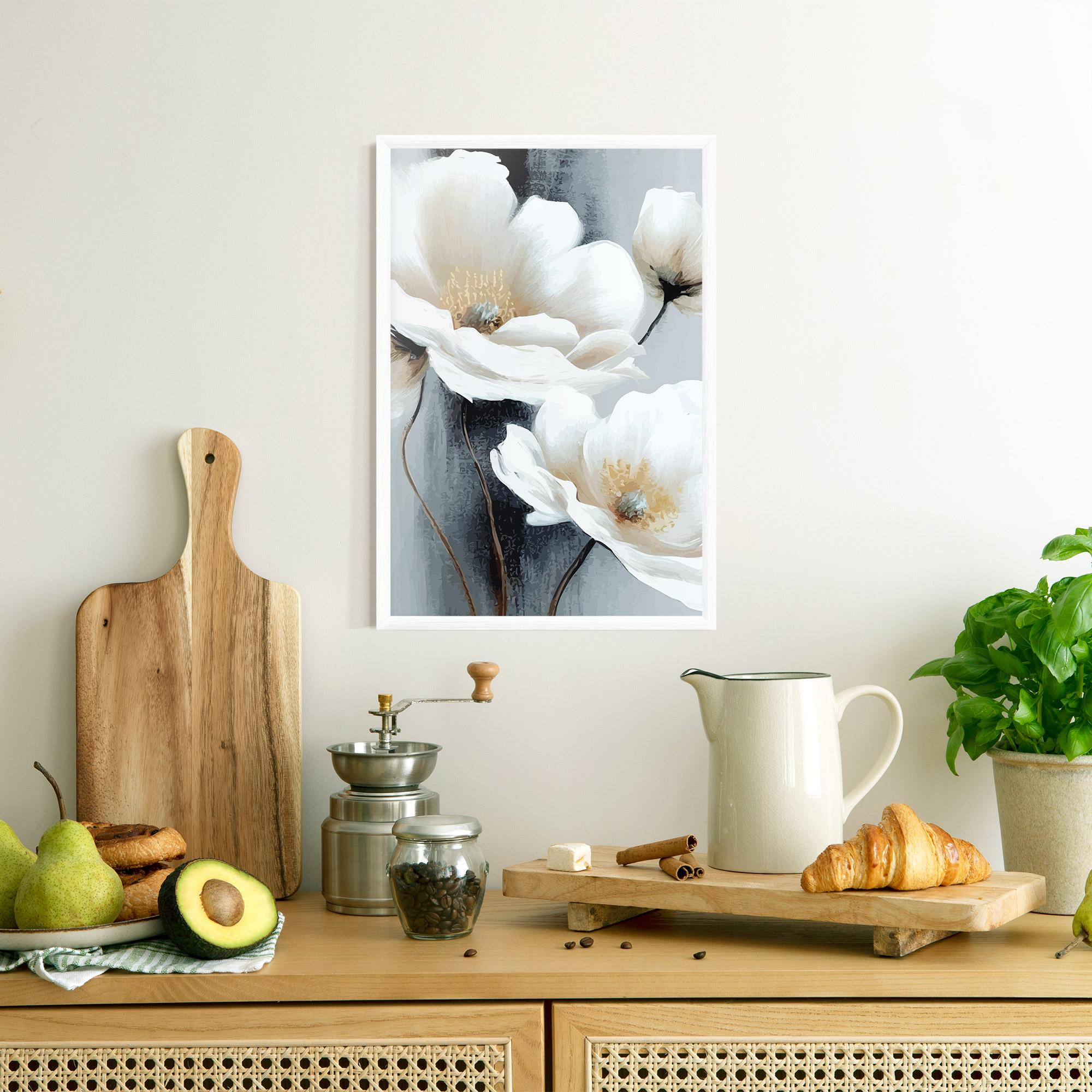 Рамкиран постер Paint Texture Flower mockup 8