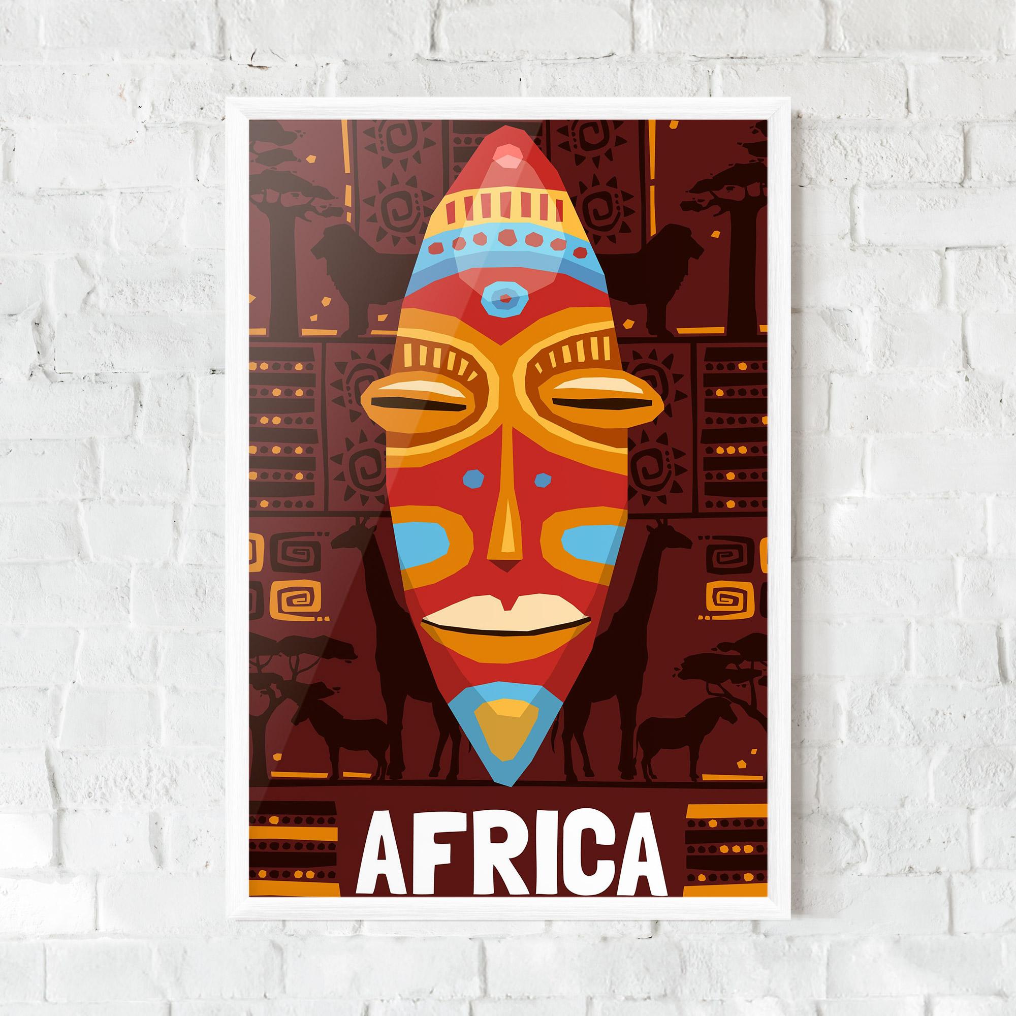 Рамкиран постер Africa Mask mockup 0