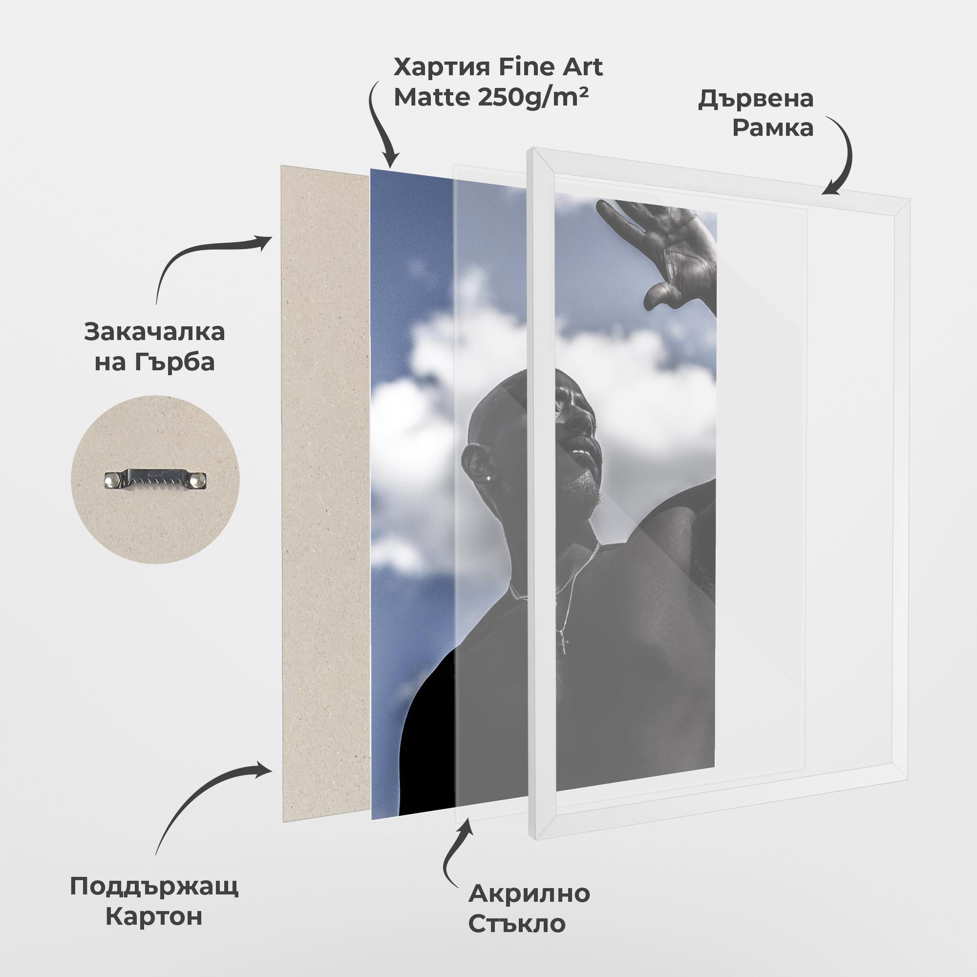 Рамкиран постер African Blue Sky mockup 1