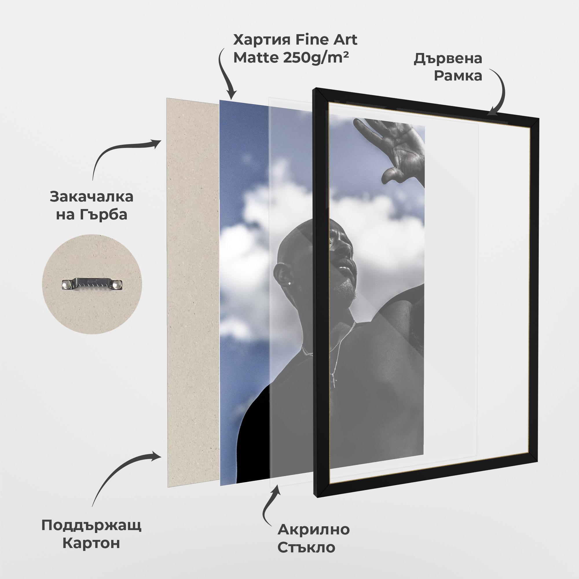 Рамкиран постер African Blue Sky mockup 1