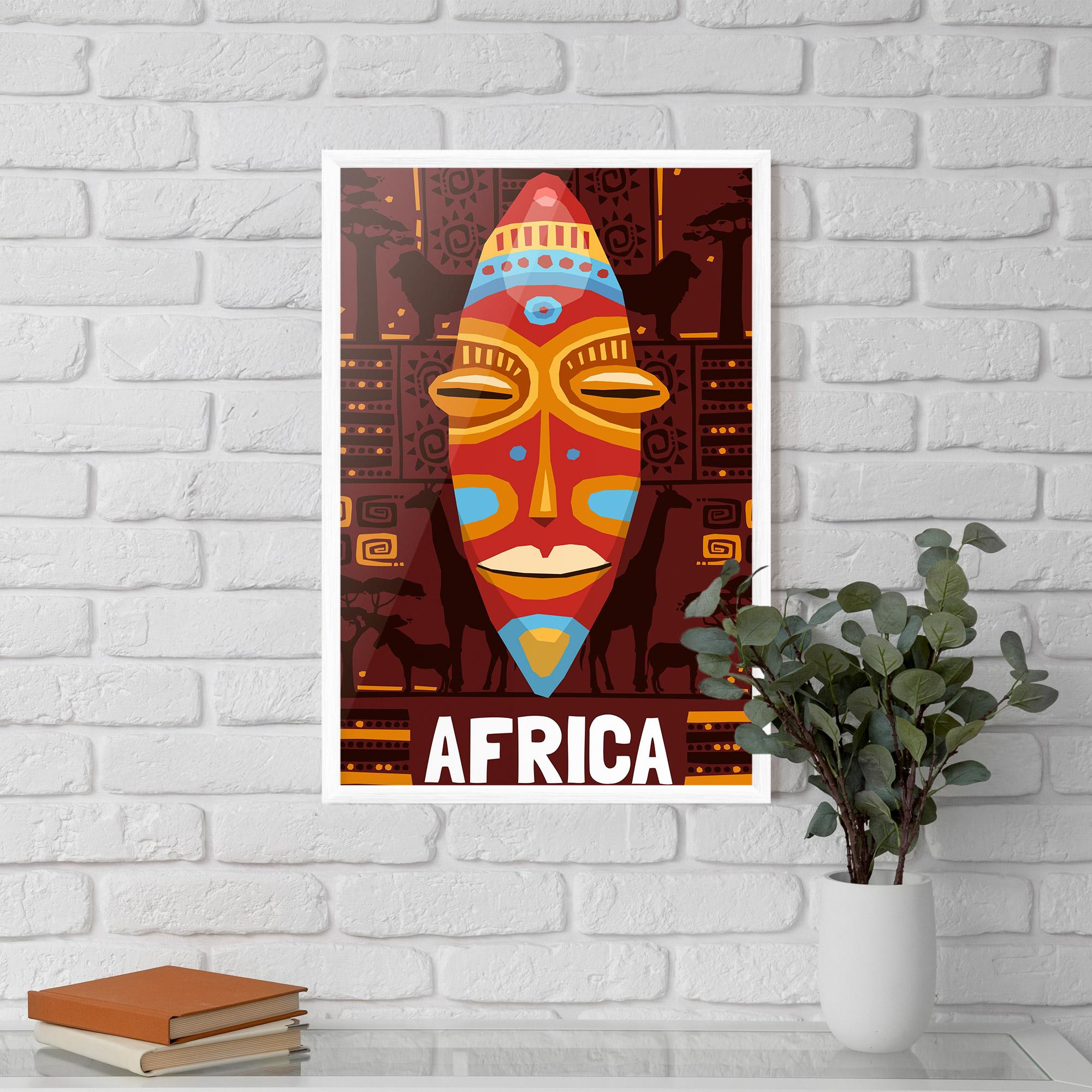 Рамкиран постер Africa Mask mockup 5