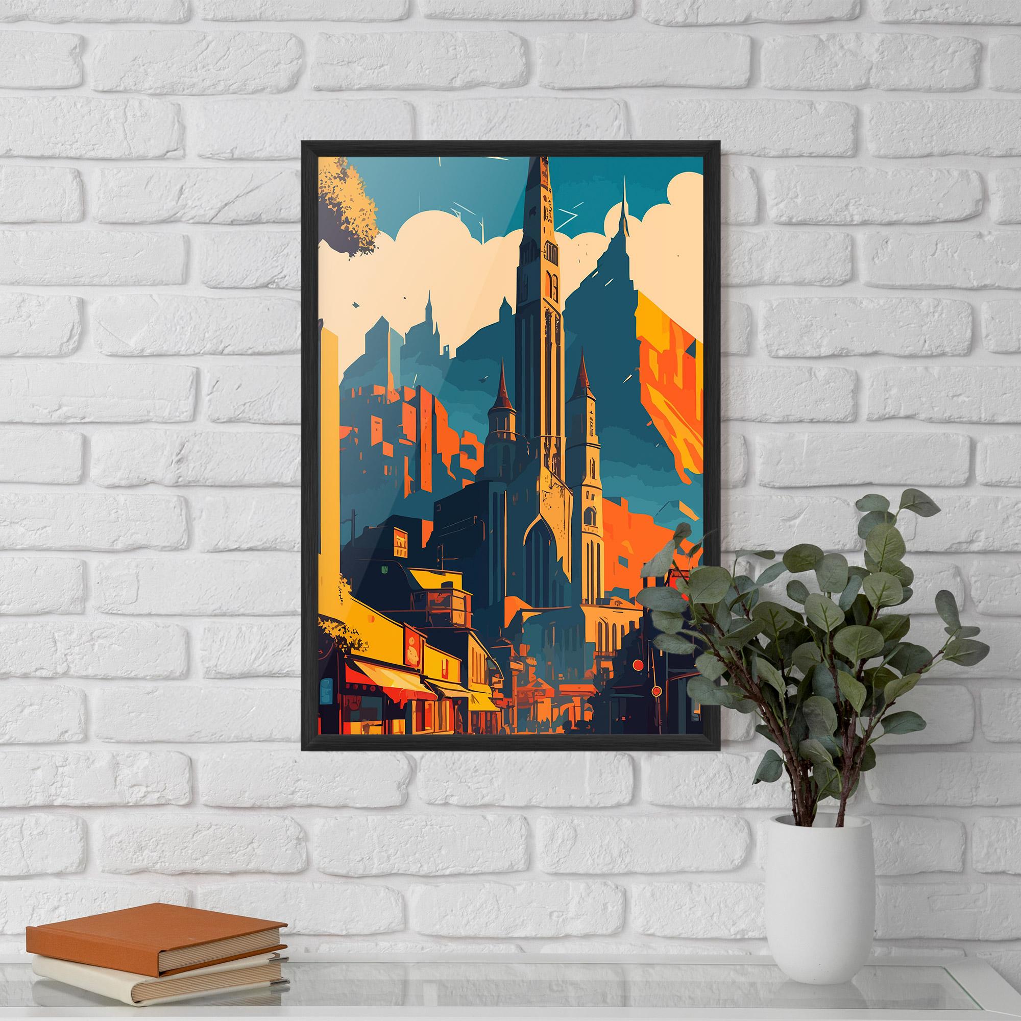 Рамкиран постер African Tower mockup 5