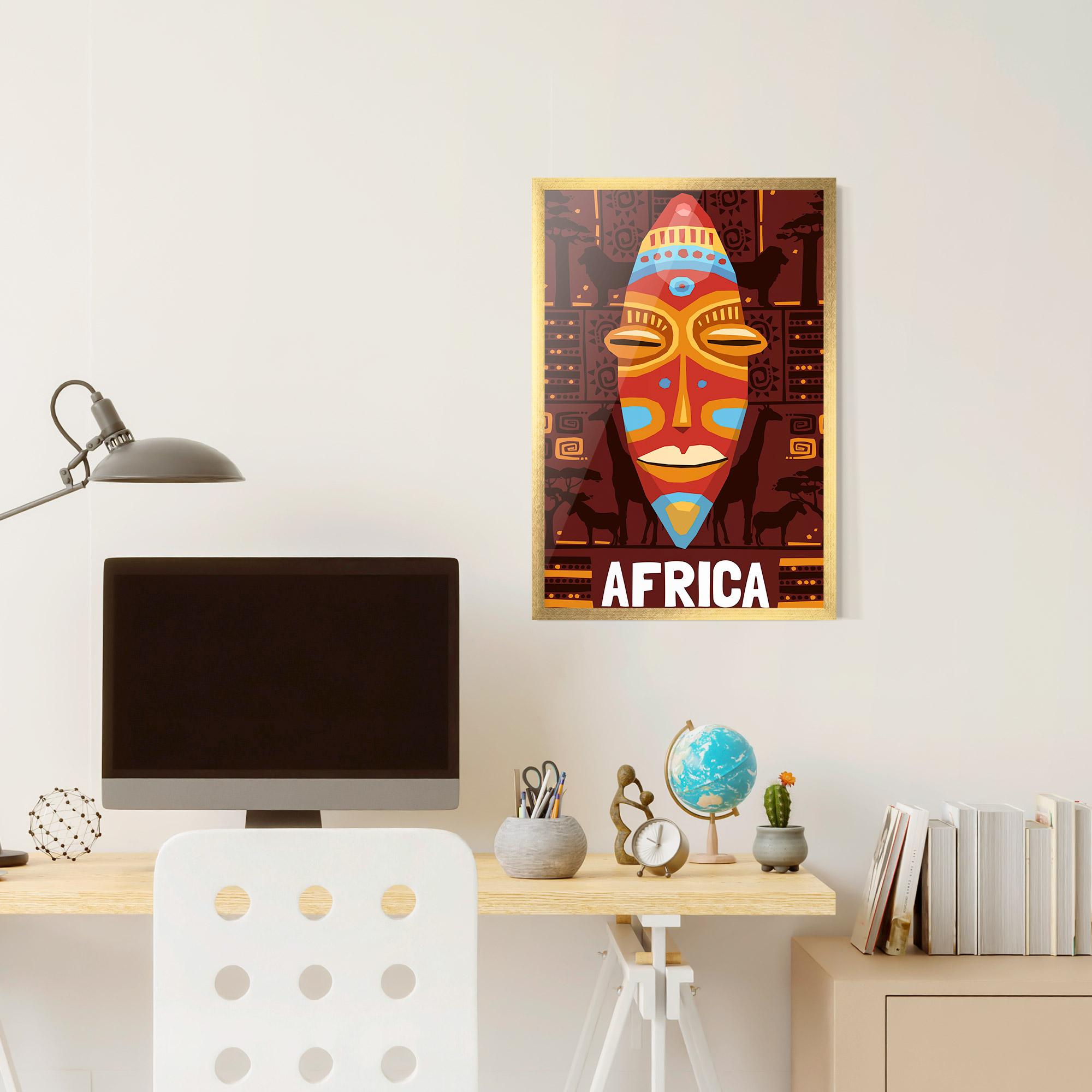 Рамкиран постер Africa Mask mockup 6