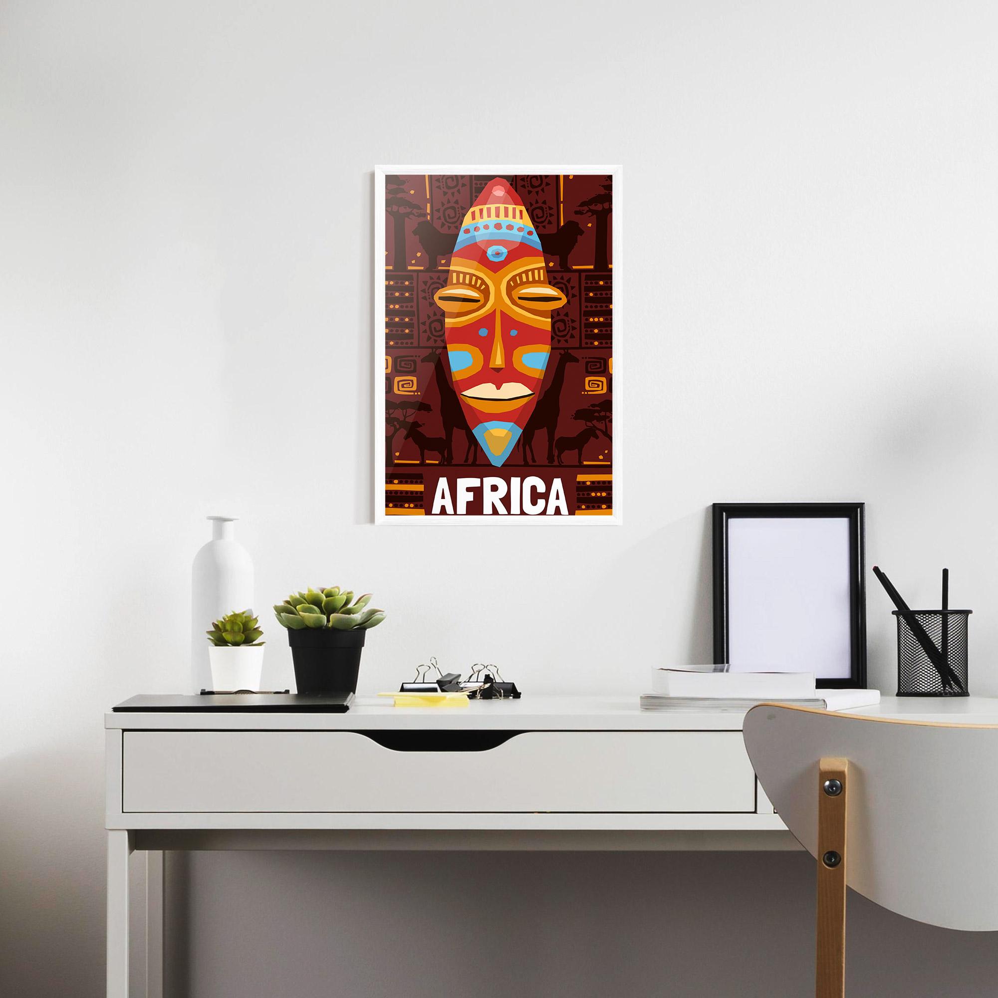 Рамкиран постер Africa Mask mockup 7