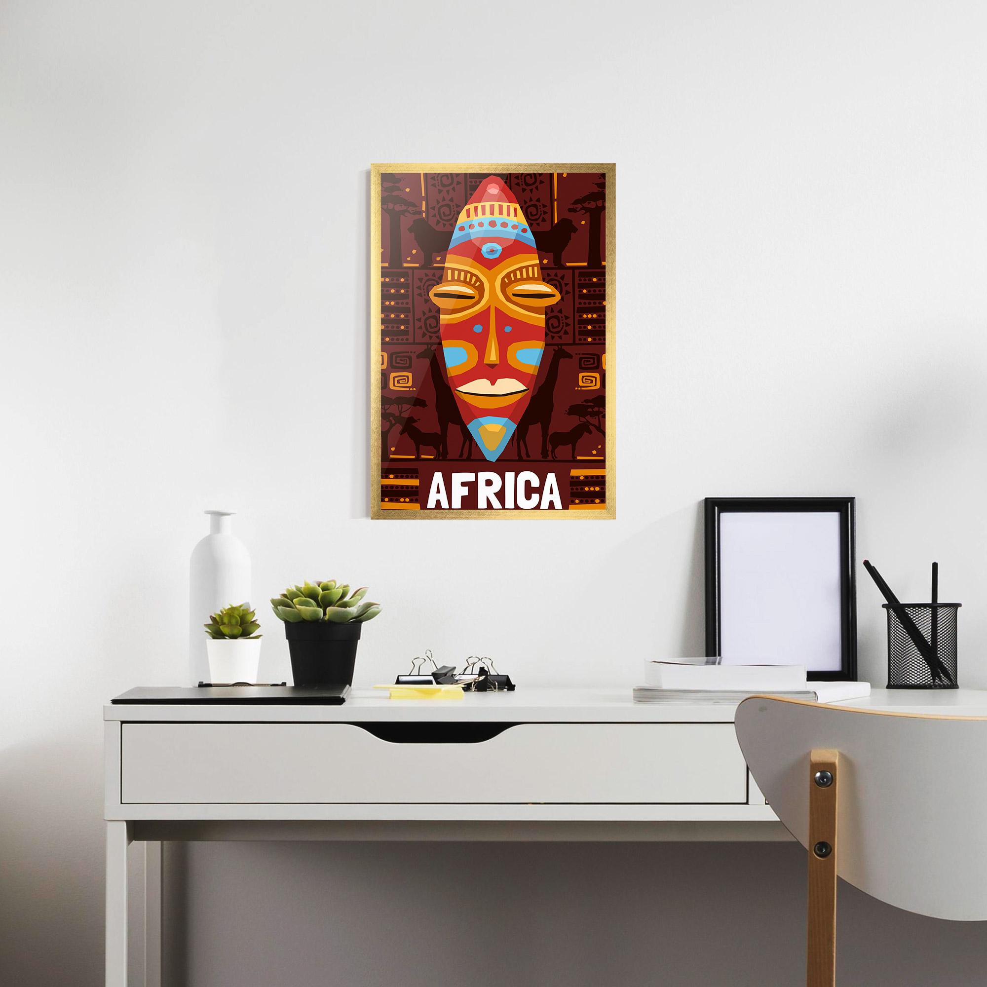 Рамкиран постер Africa Mask mockup 7