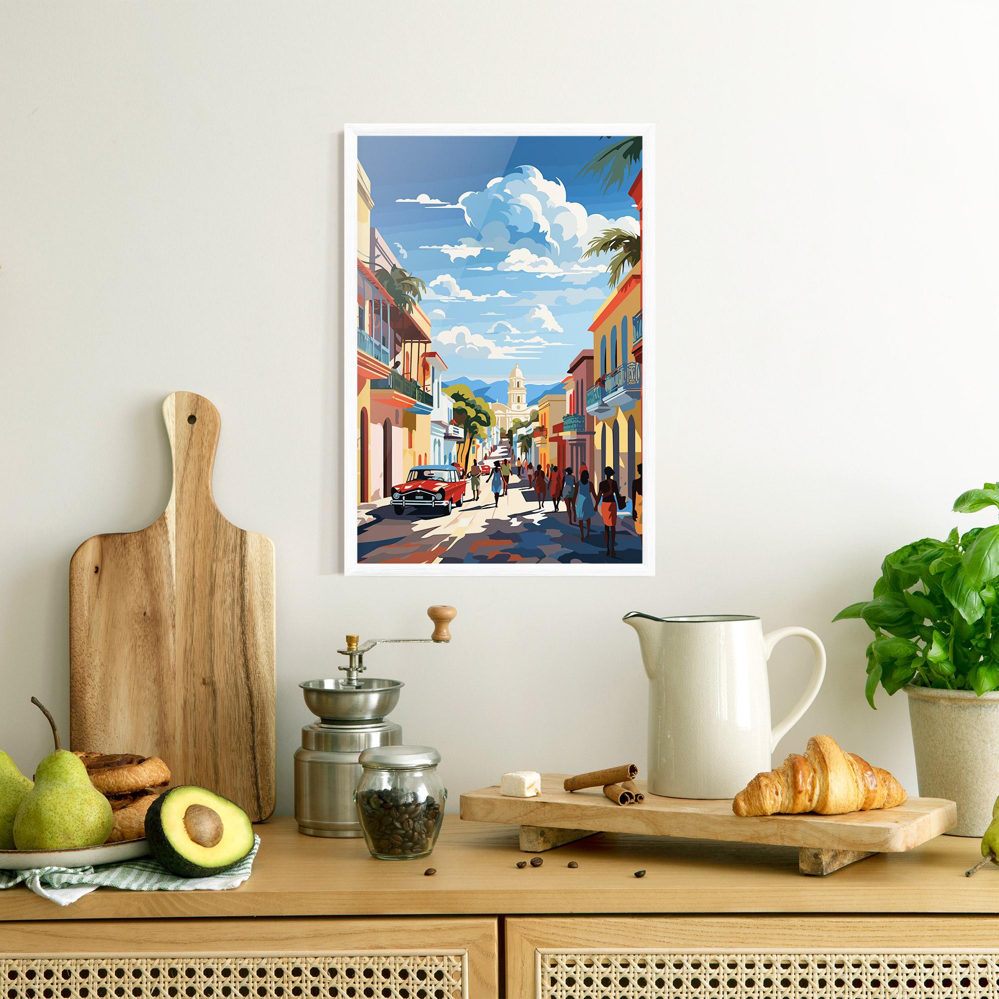 Рамкиран постер African Street mockup 8