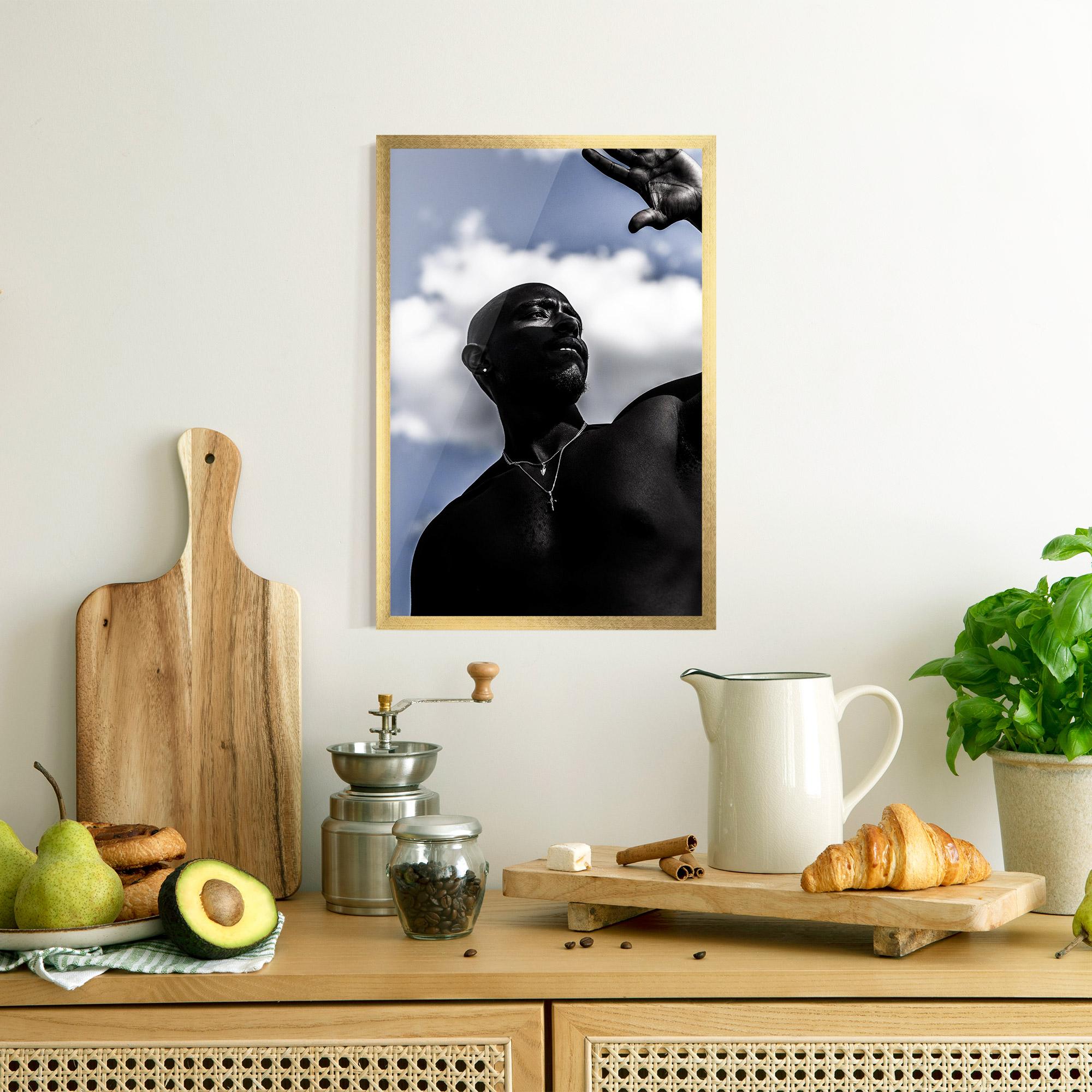 Рамкиран постер African Blue Sky mockup 8