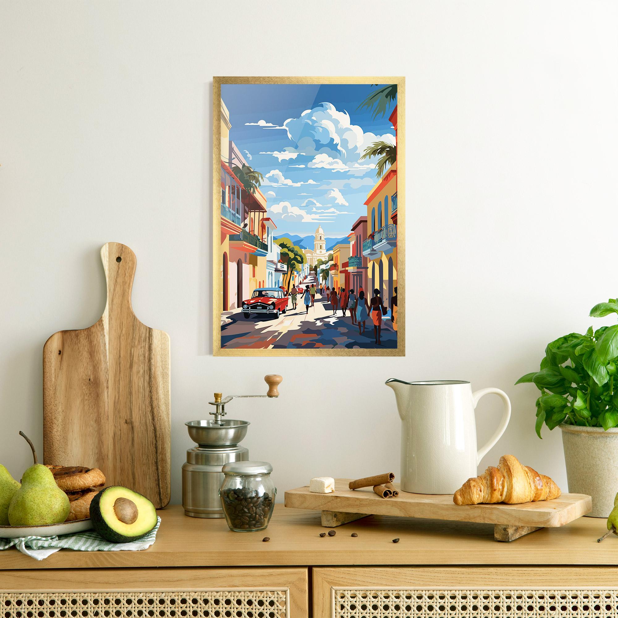 Рамкиран постер African Street mockup 8