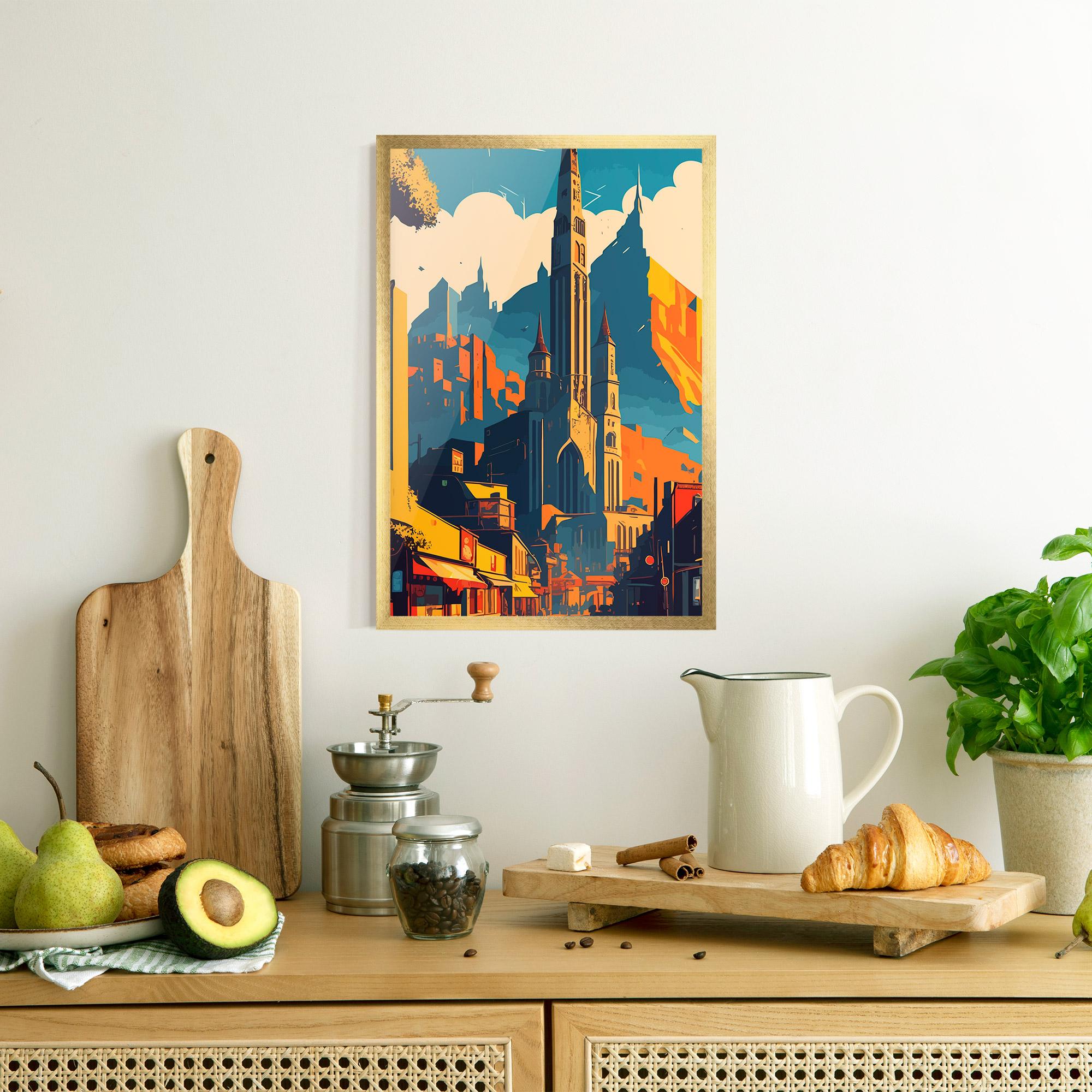 Рамкиран постер African Tower mockup 8