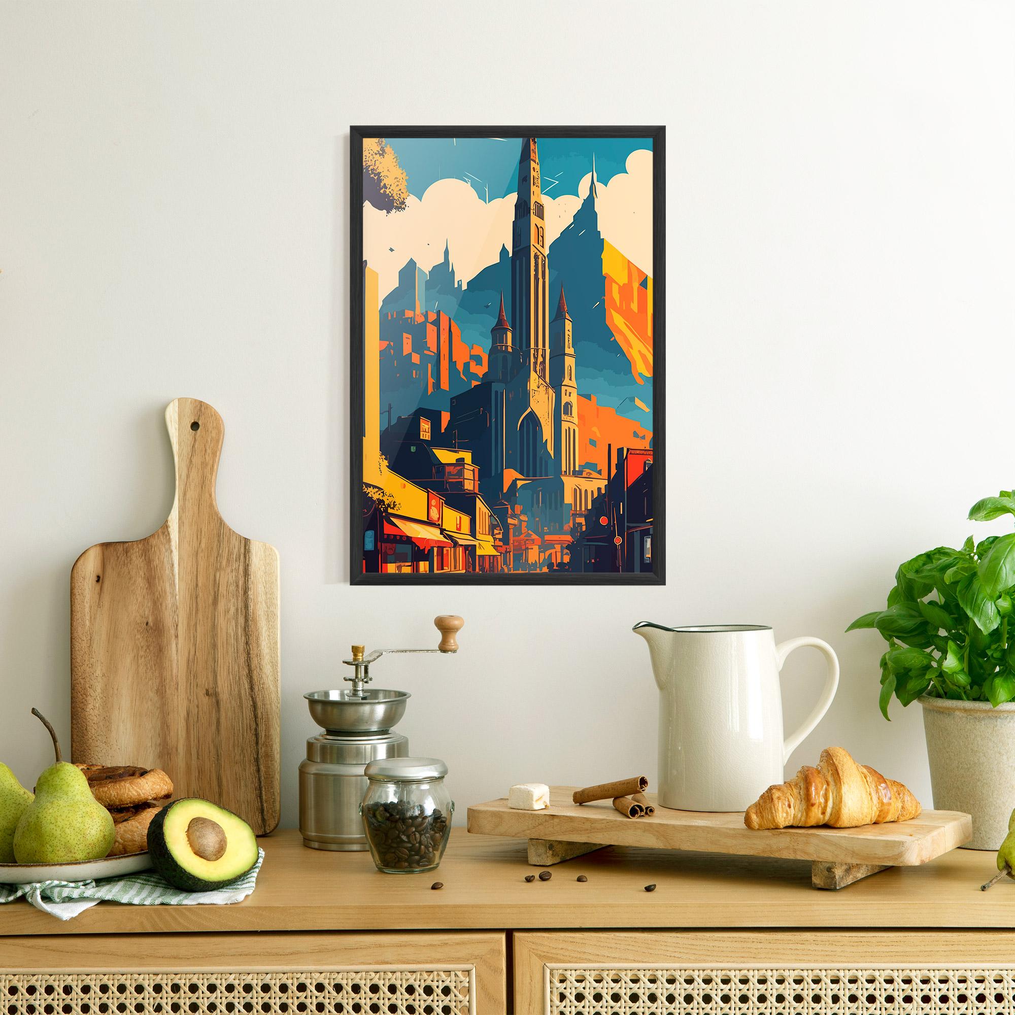 Рамкиран постер African Tower mockup 8