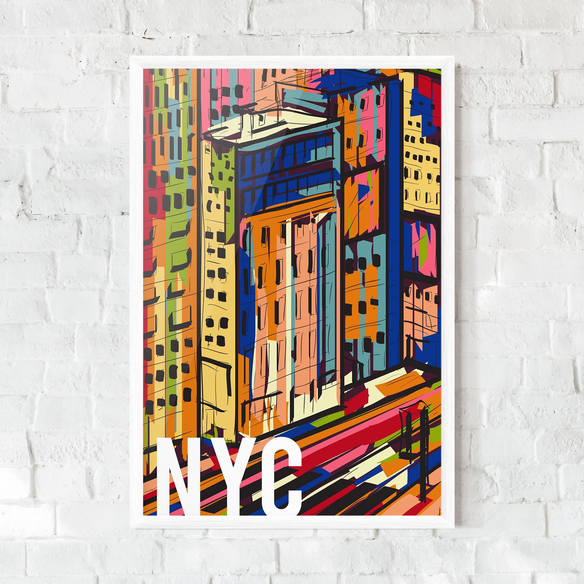 Рамкиран постер New York City Art mockup 0