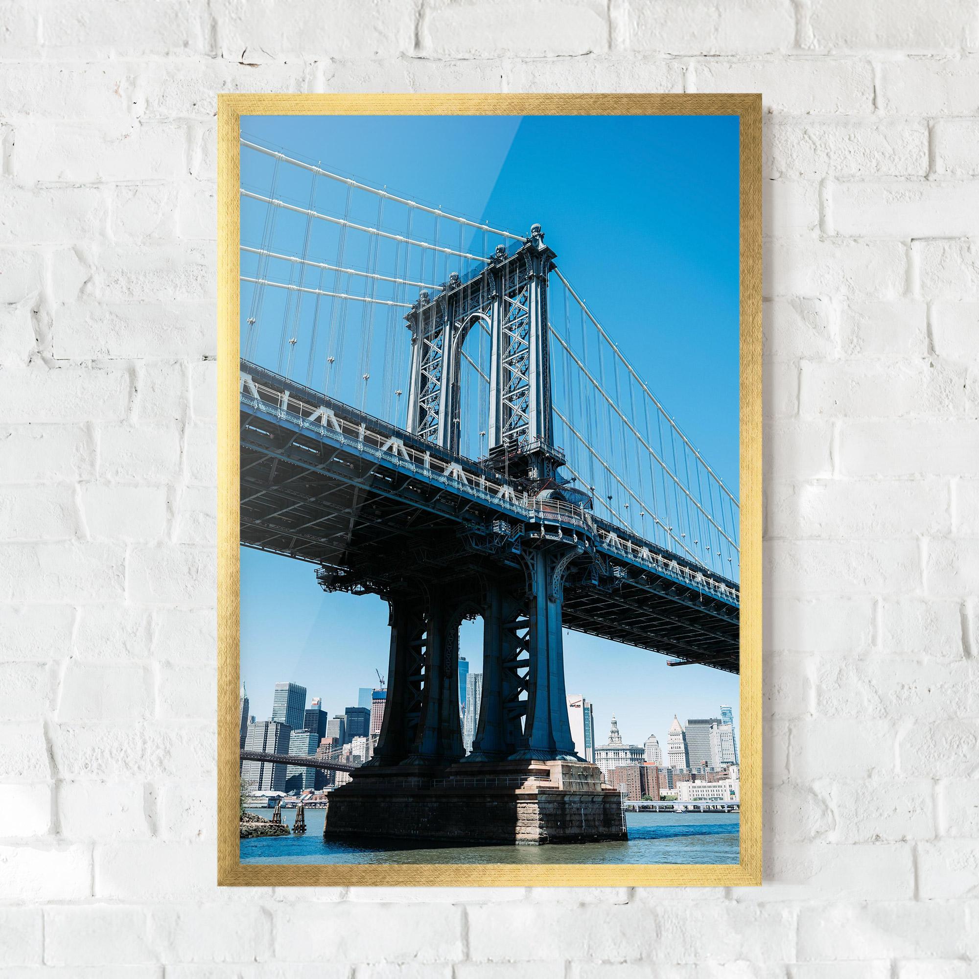 Рамкиран постер Blue Sky Bridge mockup 0