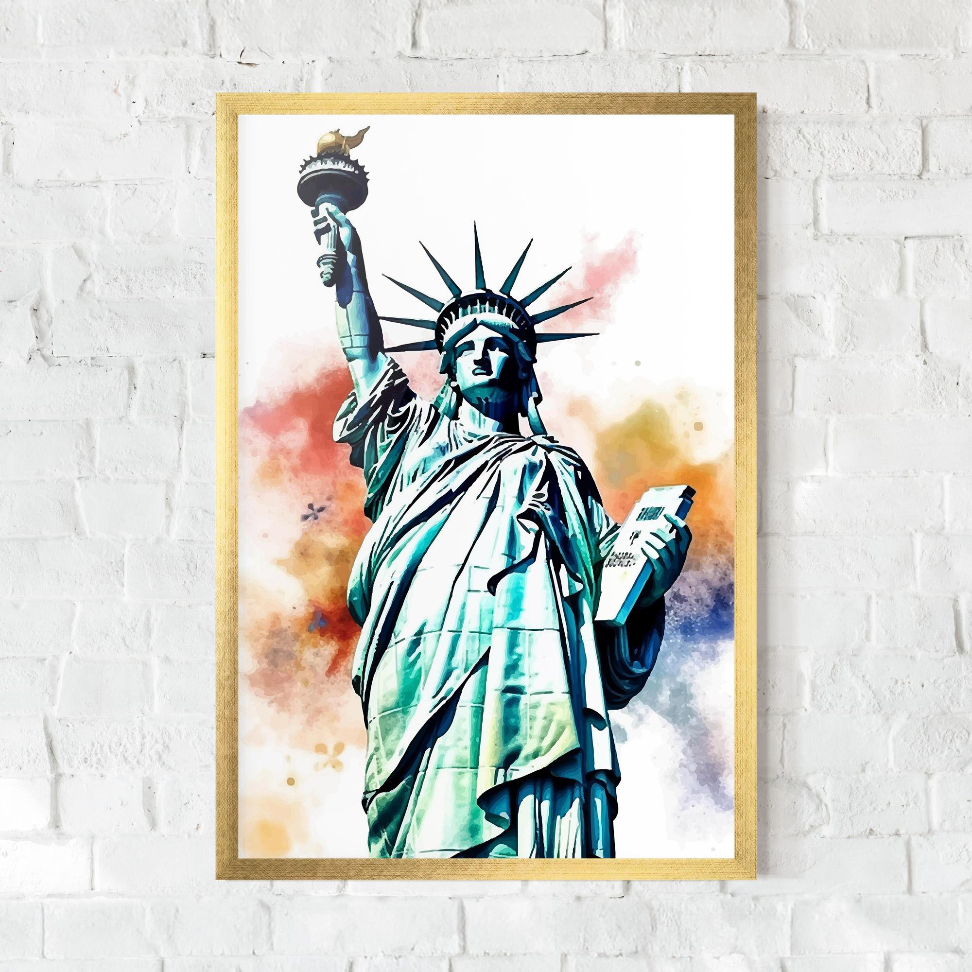 Рамкиран постер Liberty Art mockup 0