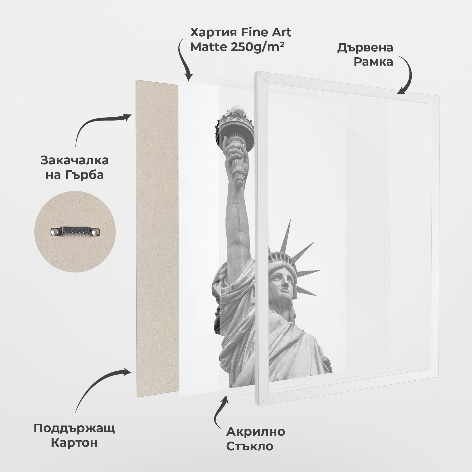 Рамкиран постер Liberty Statue mockup 1