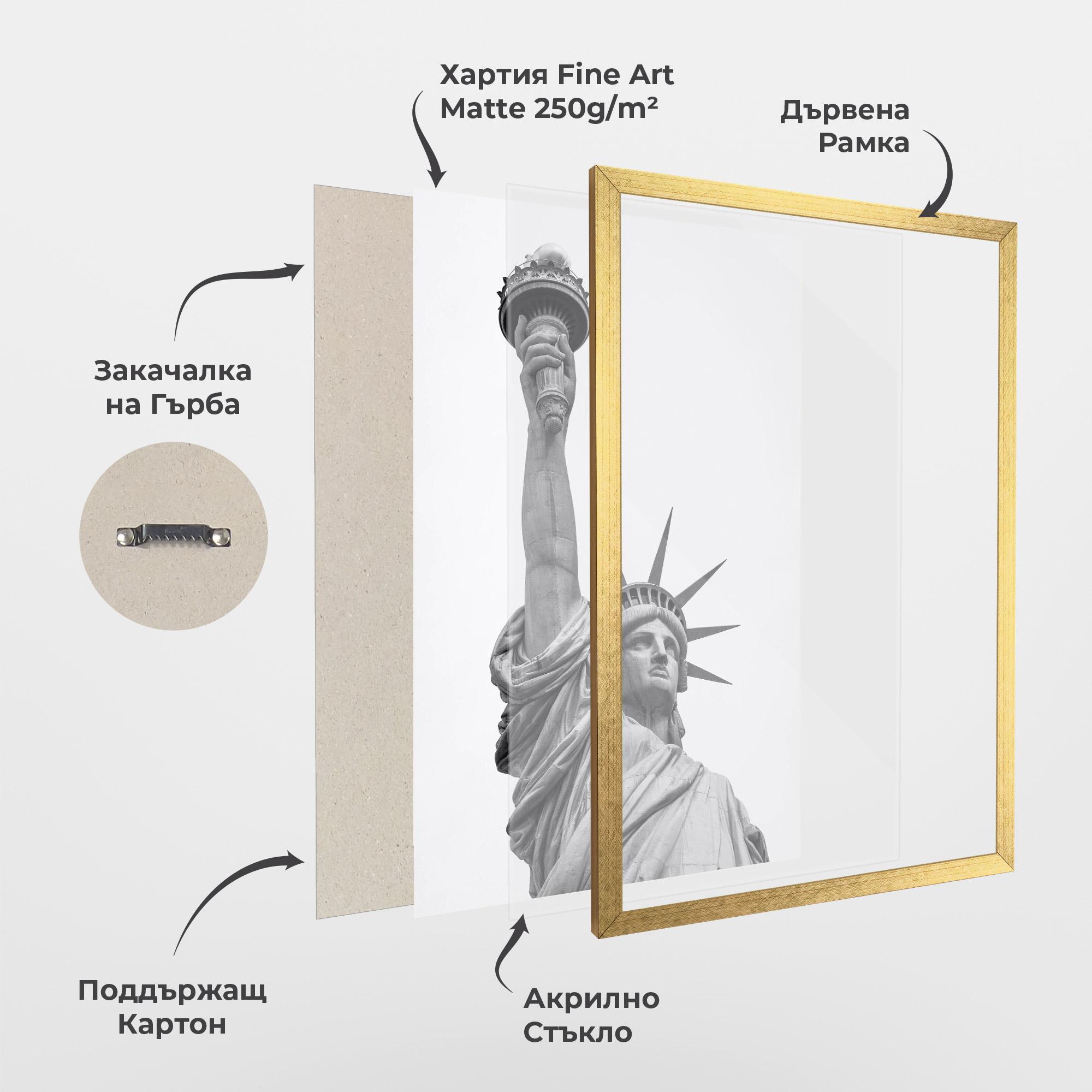 Рамкиран постер Liberty Statue mockup 1
