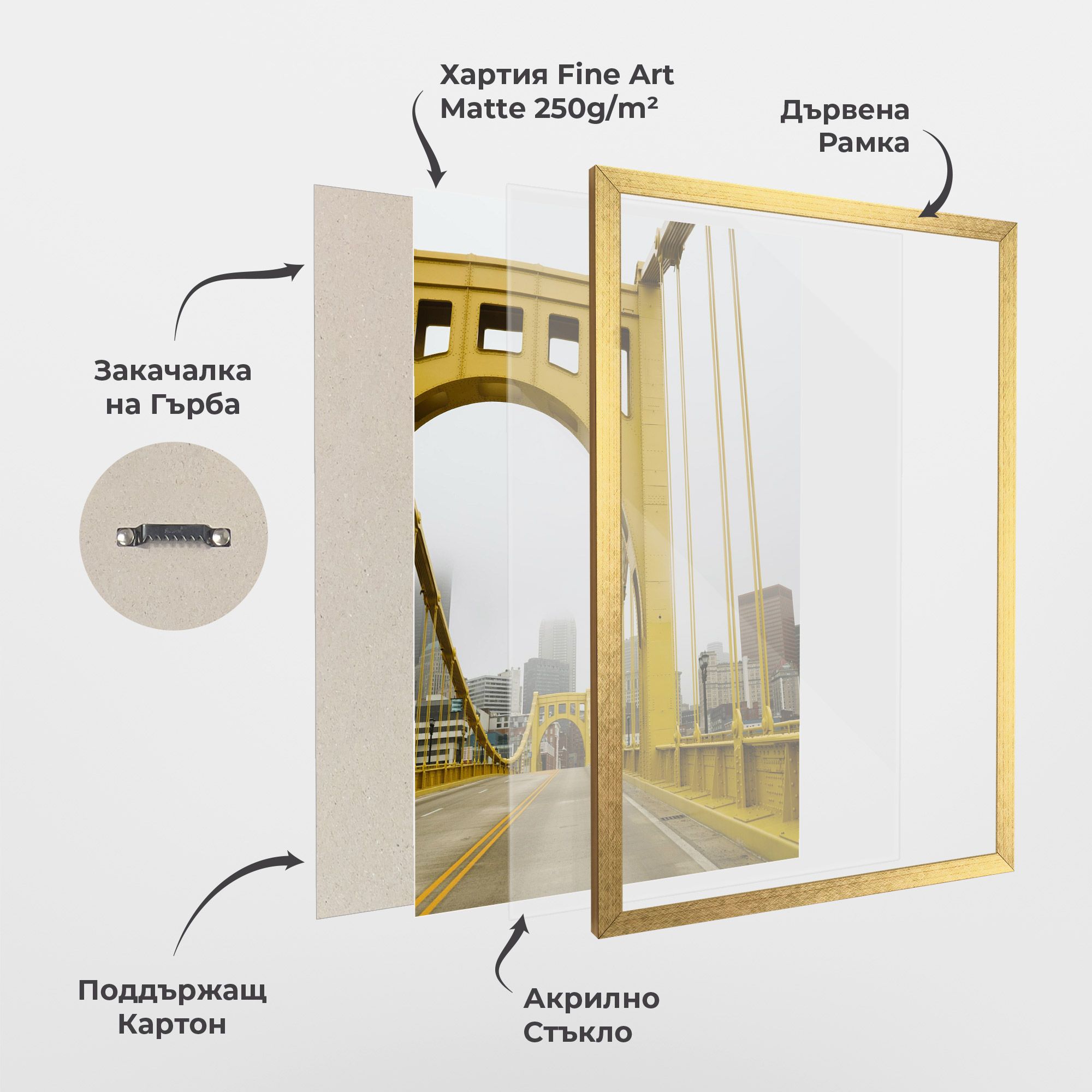 Yellow Foggy Bridge mockup 1